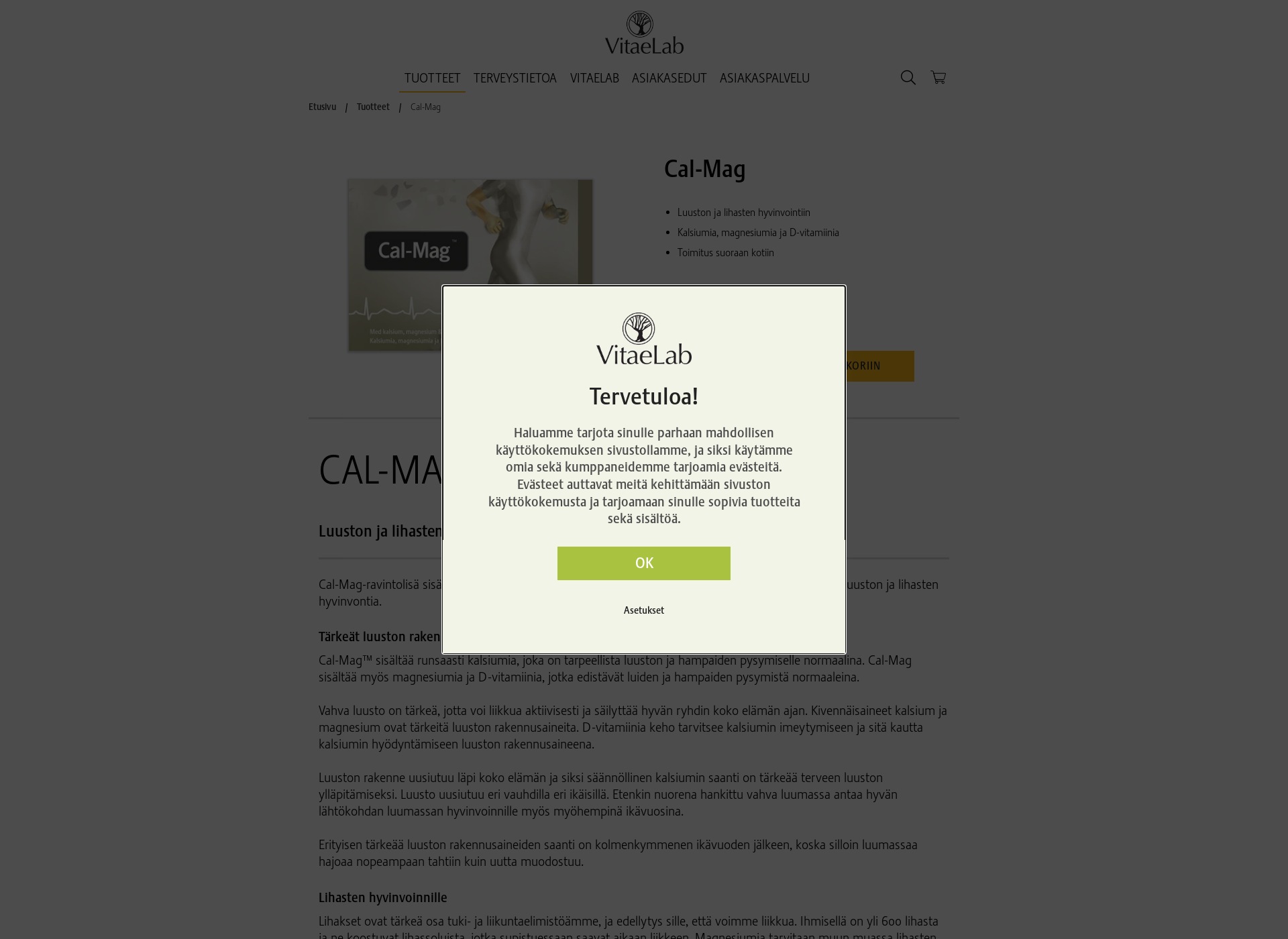 Screenshot for calmag.fi