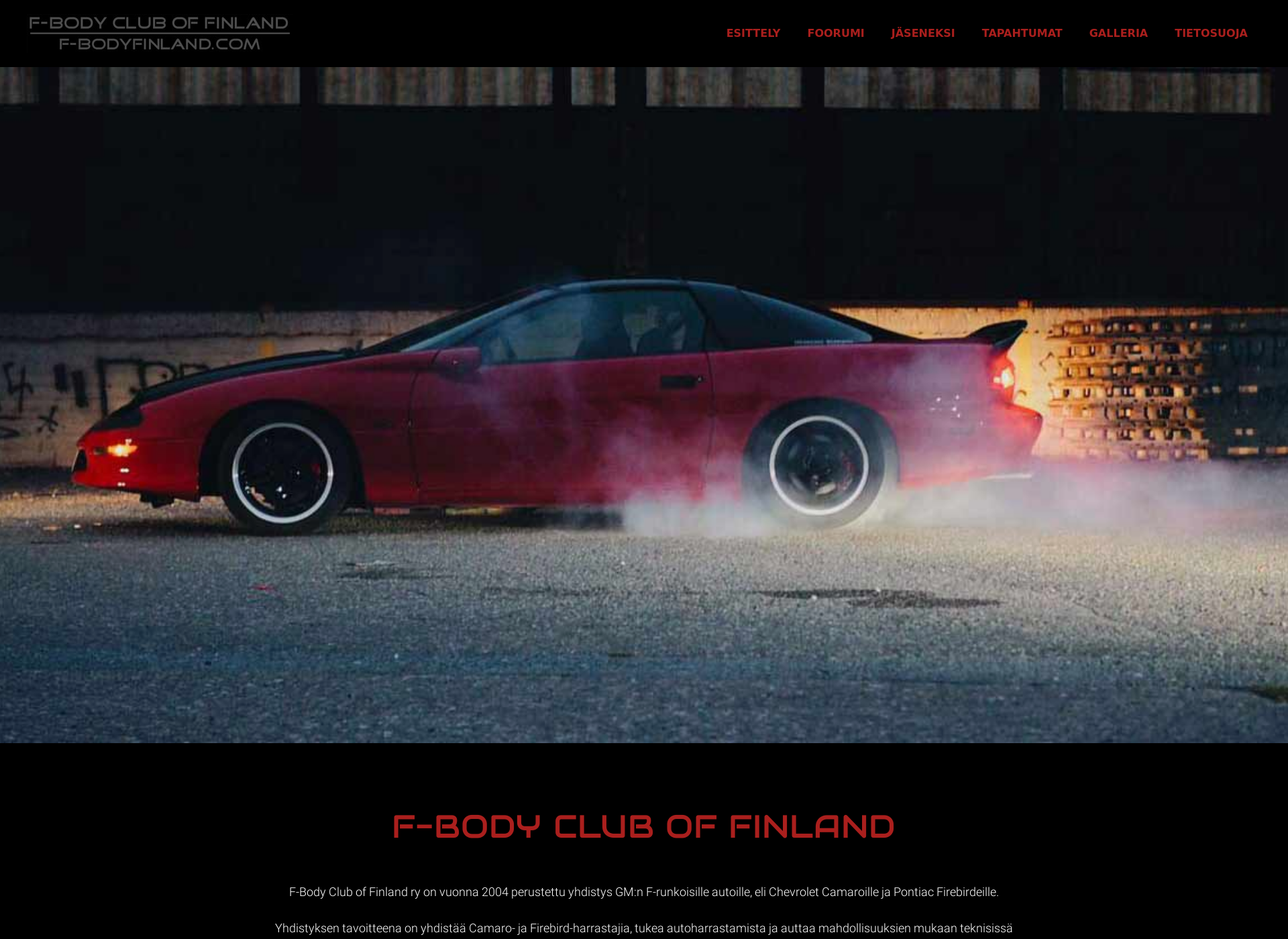 Screenshot for camaro-firebird-harrastajat.fi