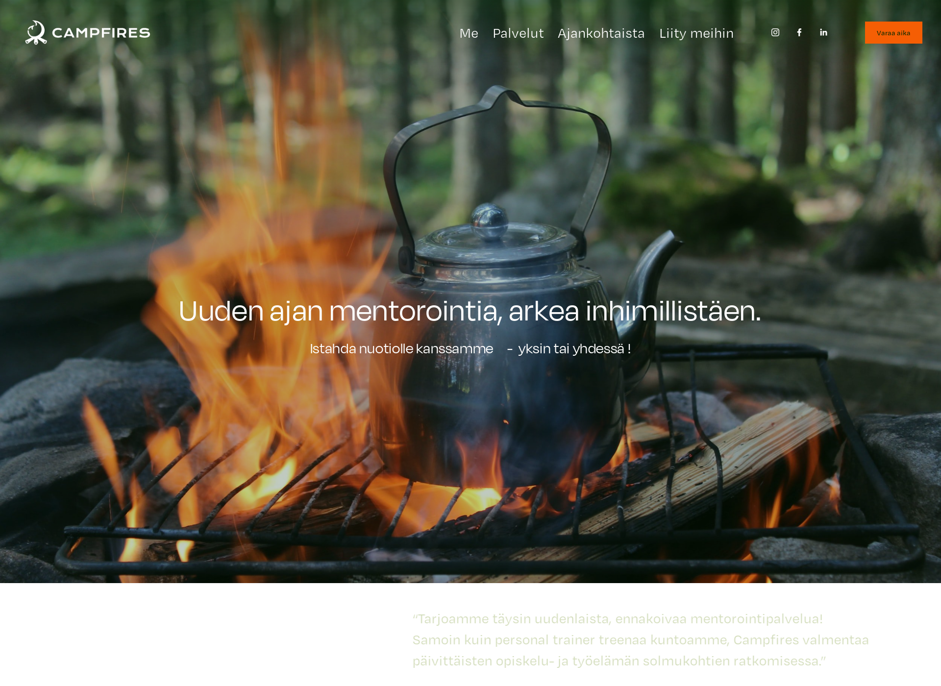 Skärmdump för campfires.fi