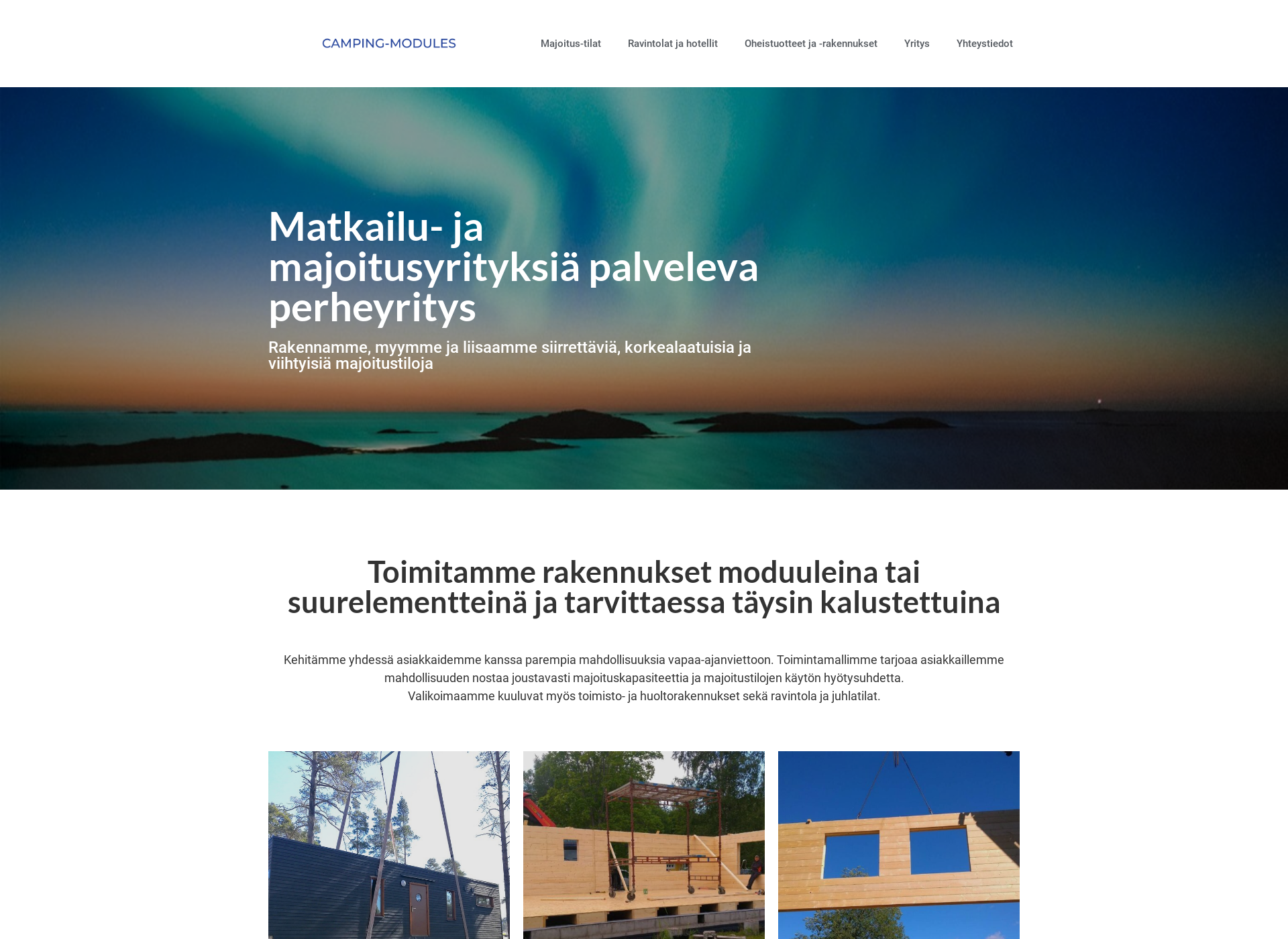 Screenshot for camping-modules.fi