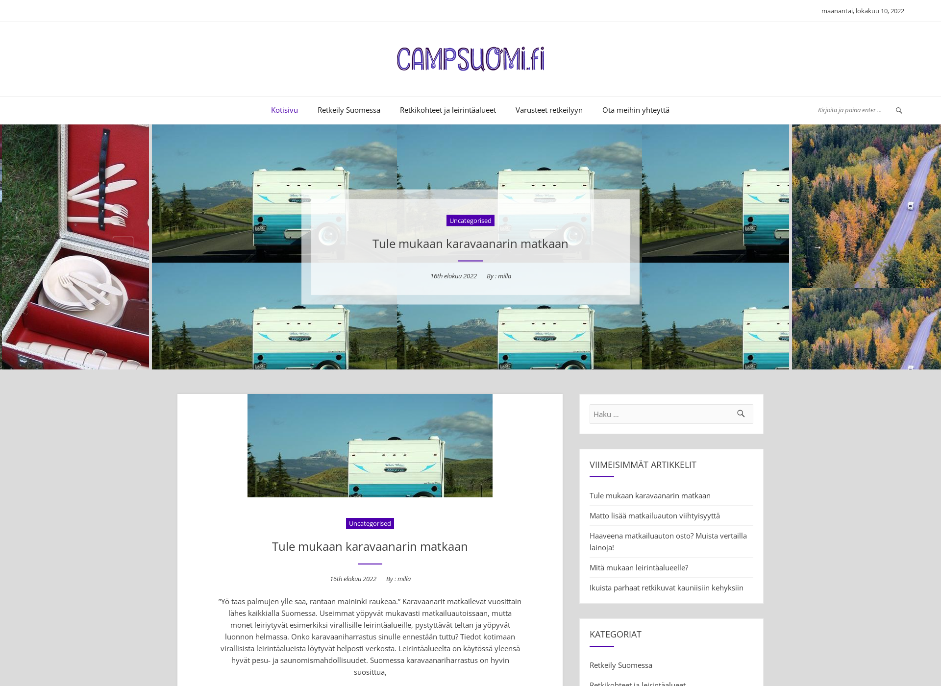 Screenshot for campsuomi.fi