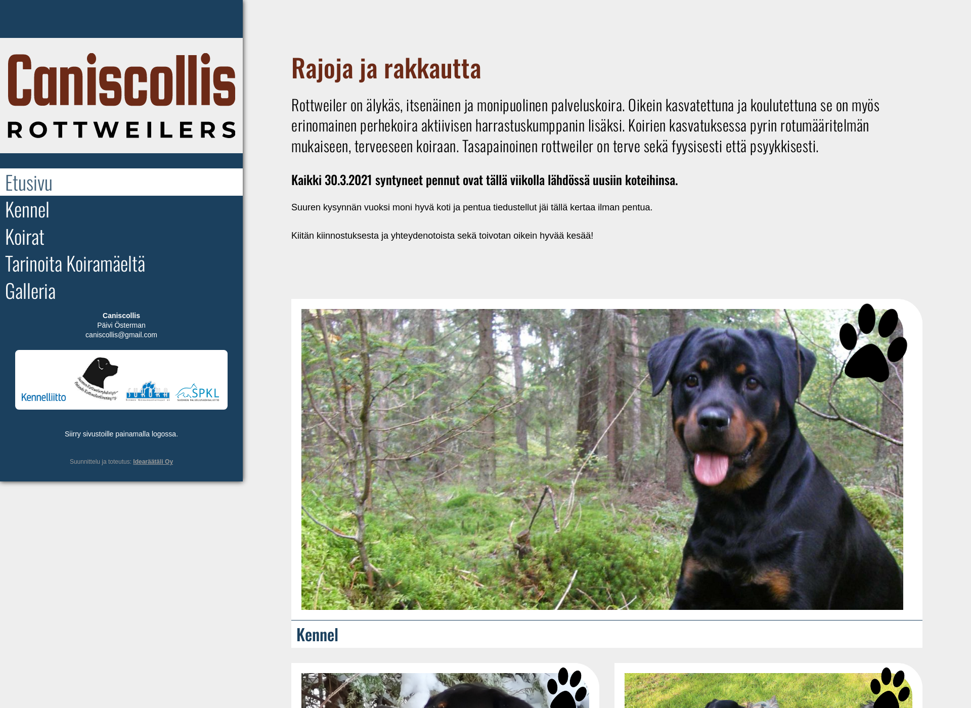 Skärmdump för caniscollis.fi