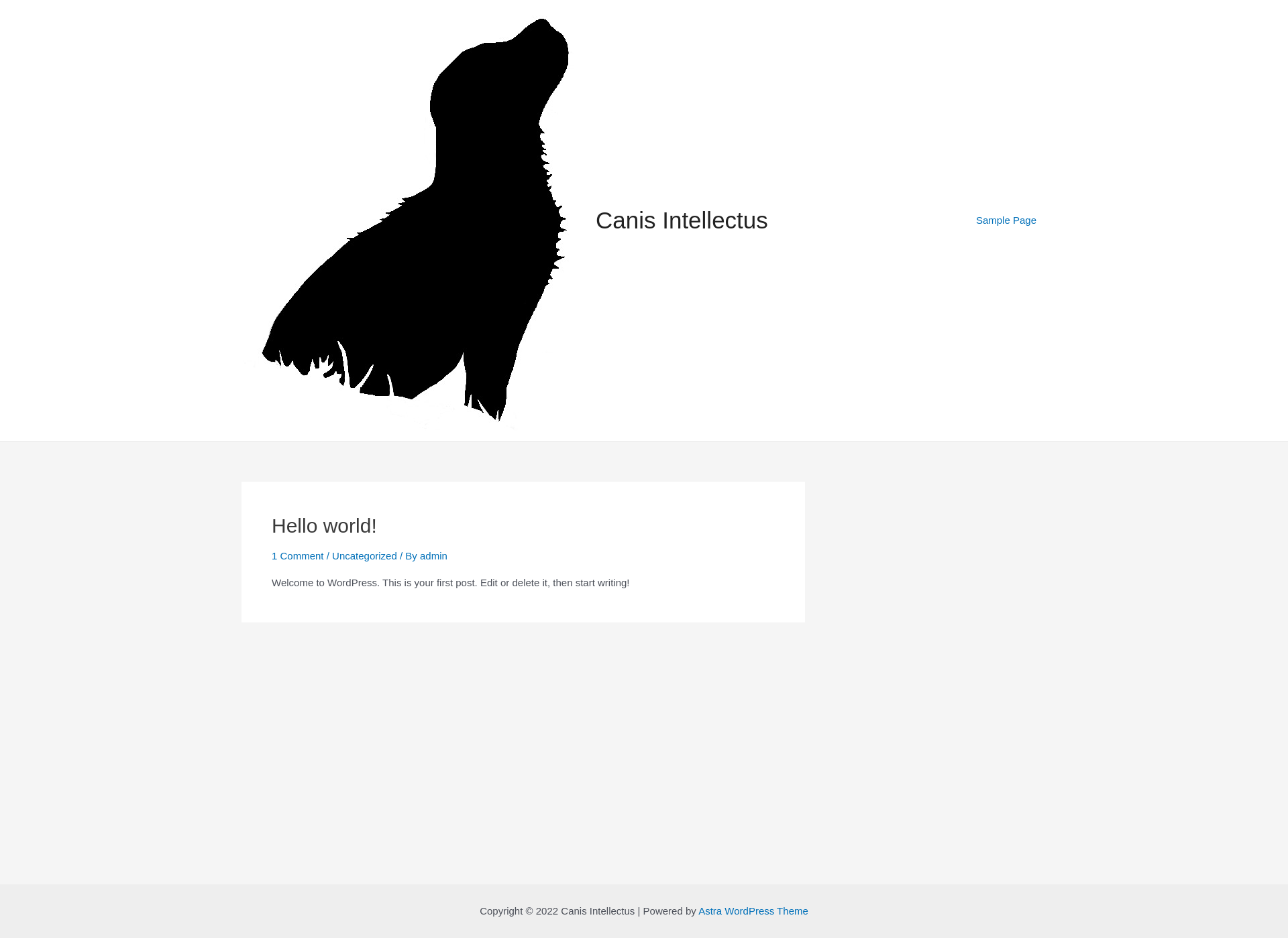 Skärmdump för canisintellectus.fi