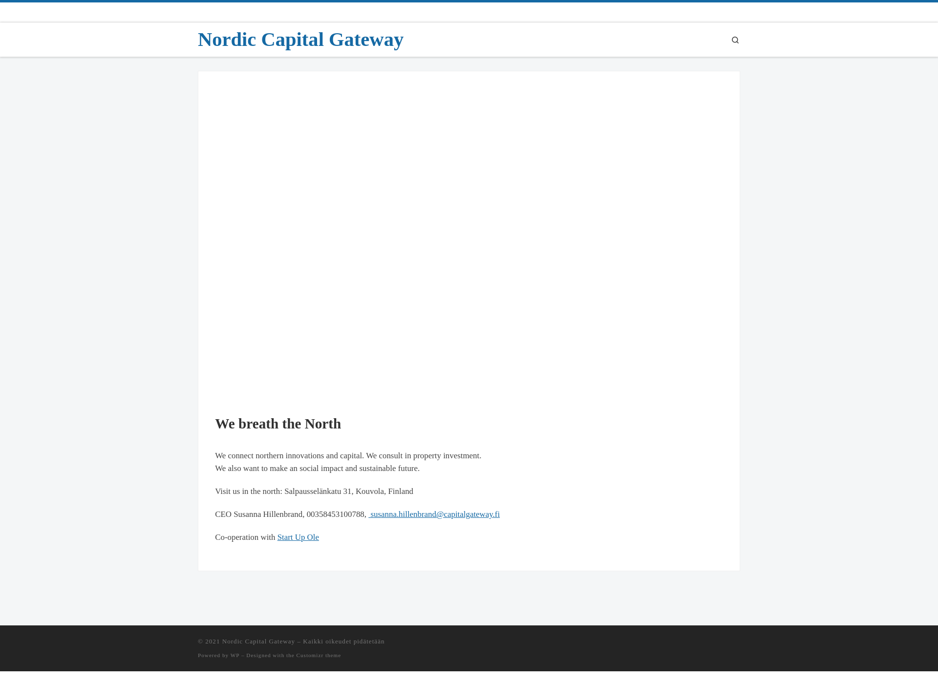 Skärmdump för capitalgateway.fi