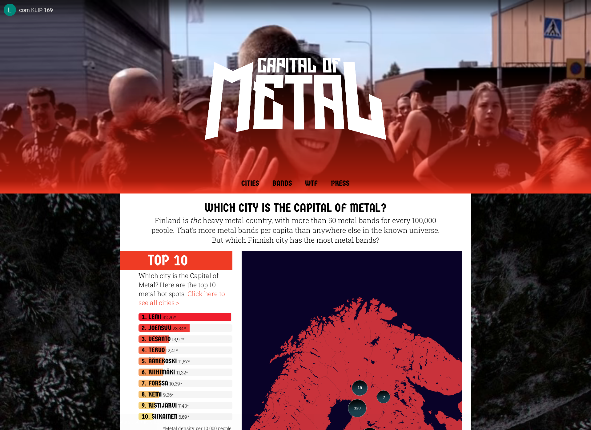 Screenshot for capitalofmetal.fi