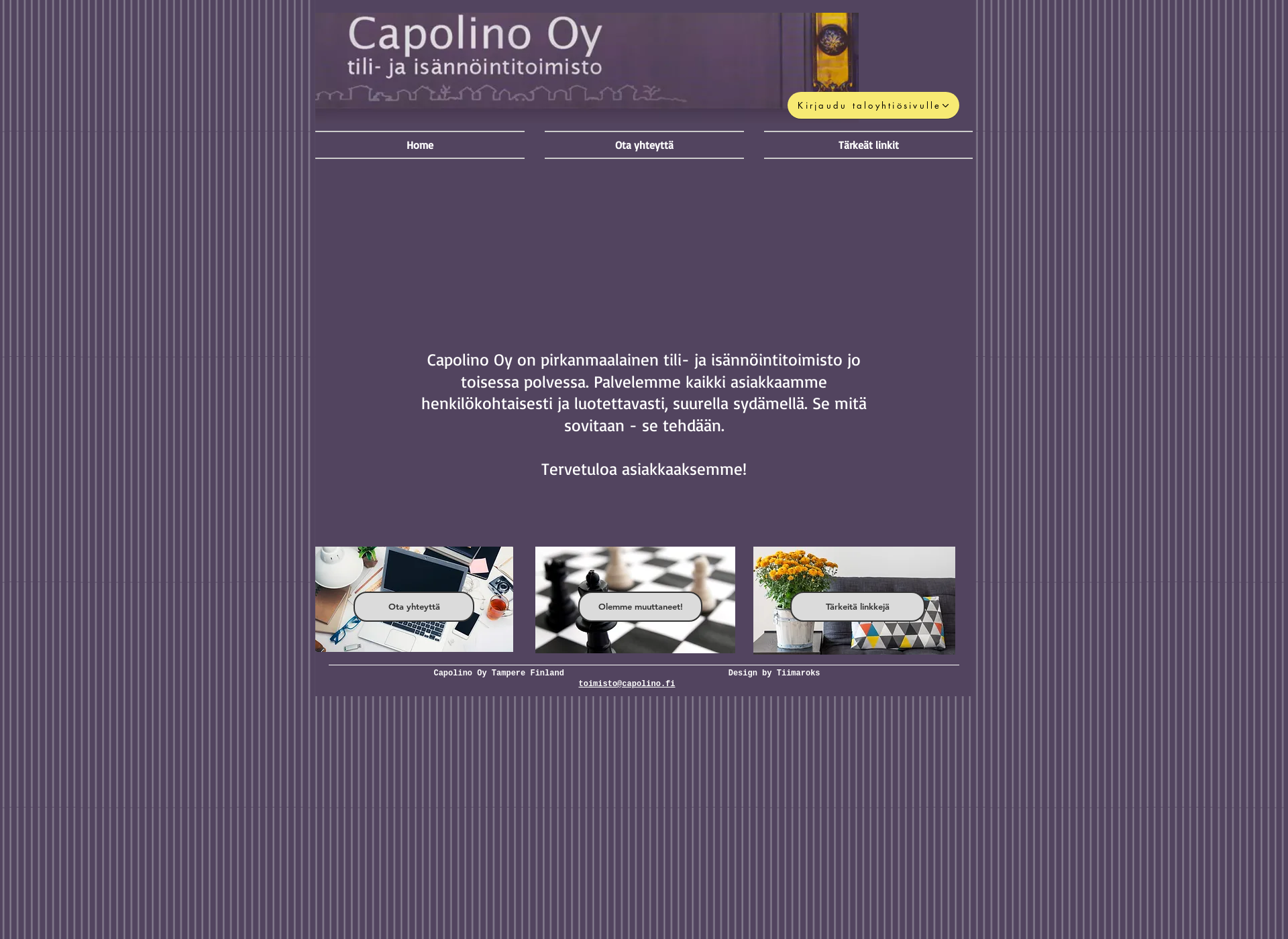 Skärmdump för capolino.fi