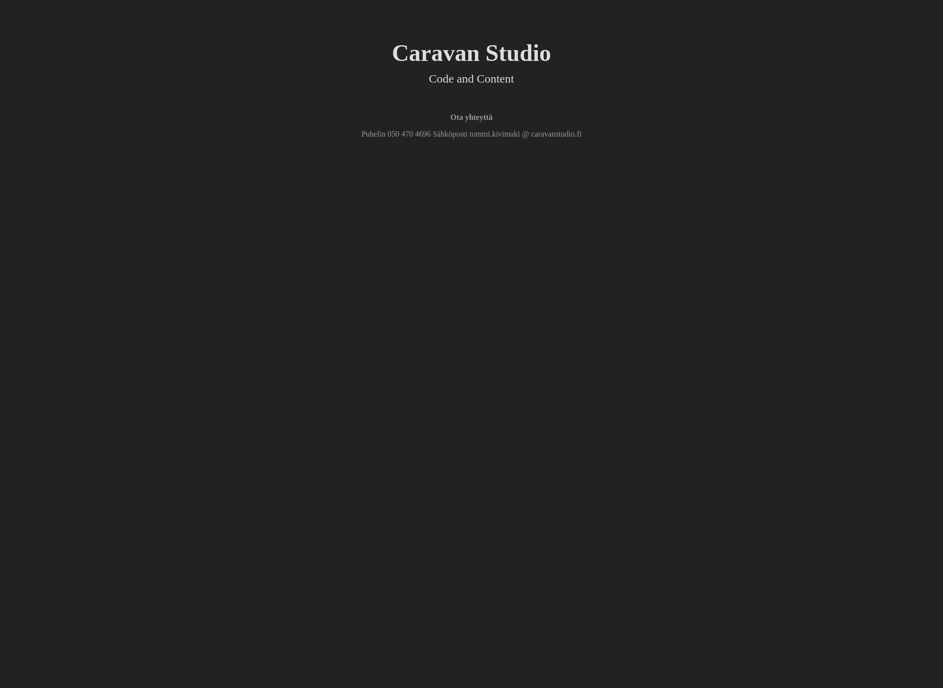Screenshot for caravanstudio.fi