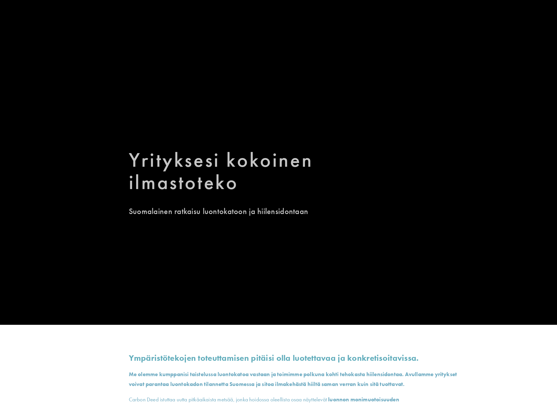 Skärmdump för carbondeed.fi