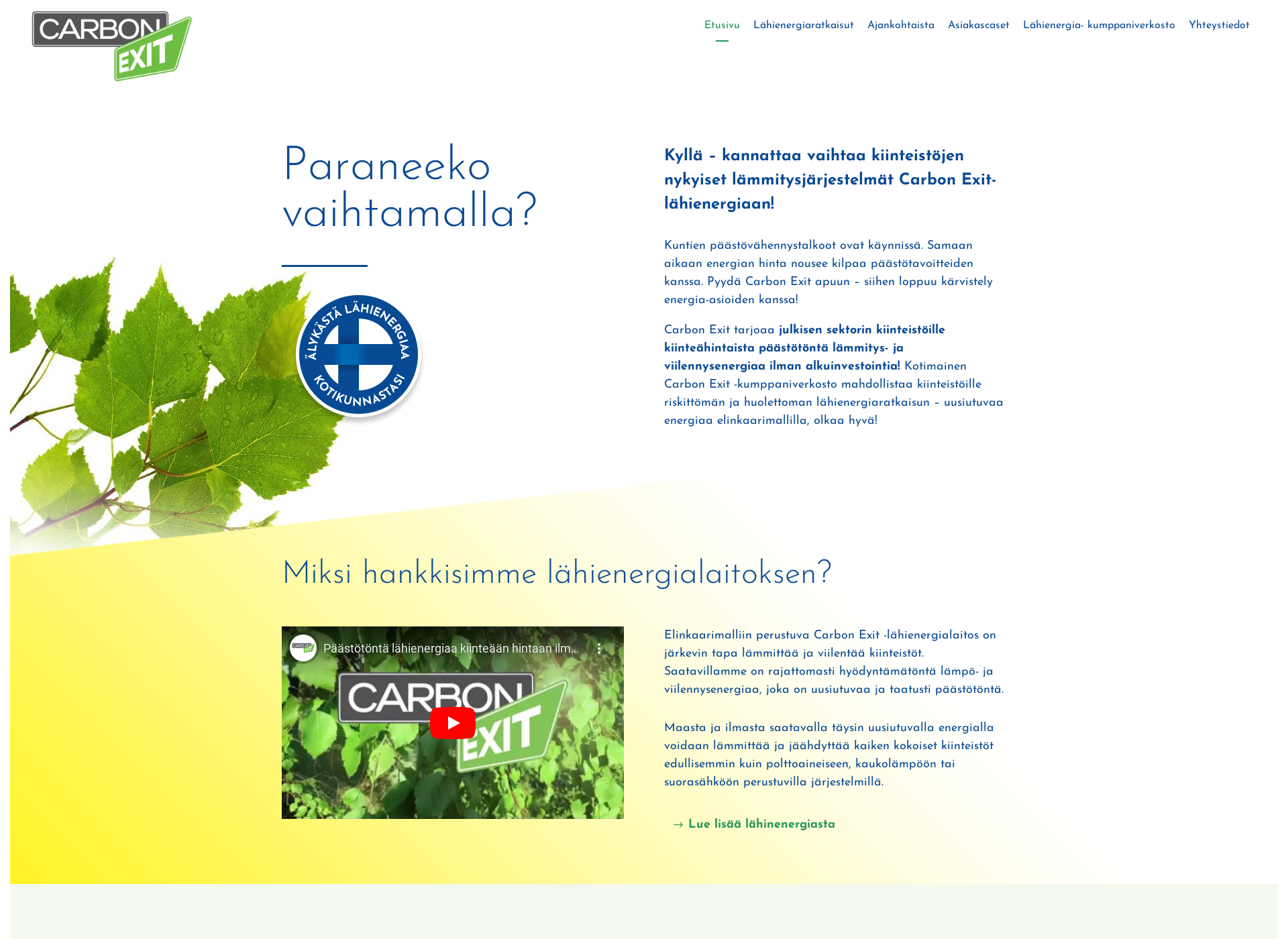 Screenshot for carbonexit.fi