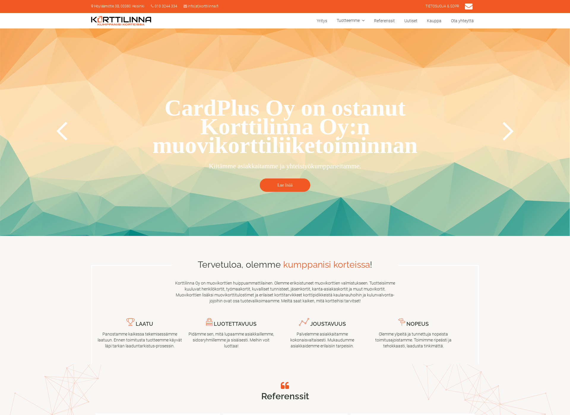 Skärmdump för cardcastle.fi