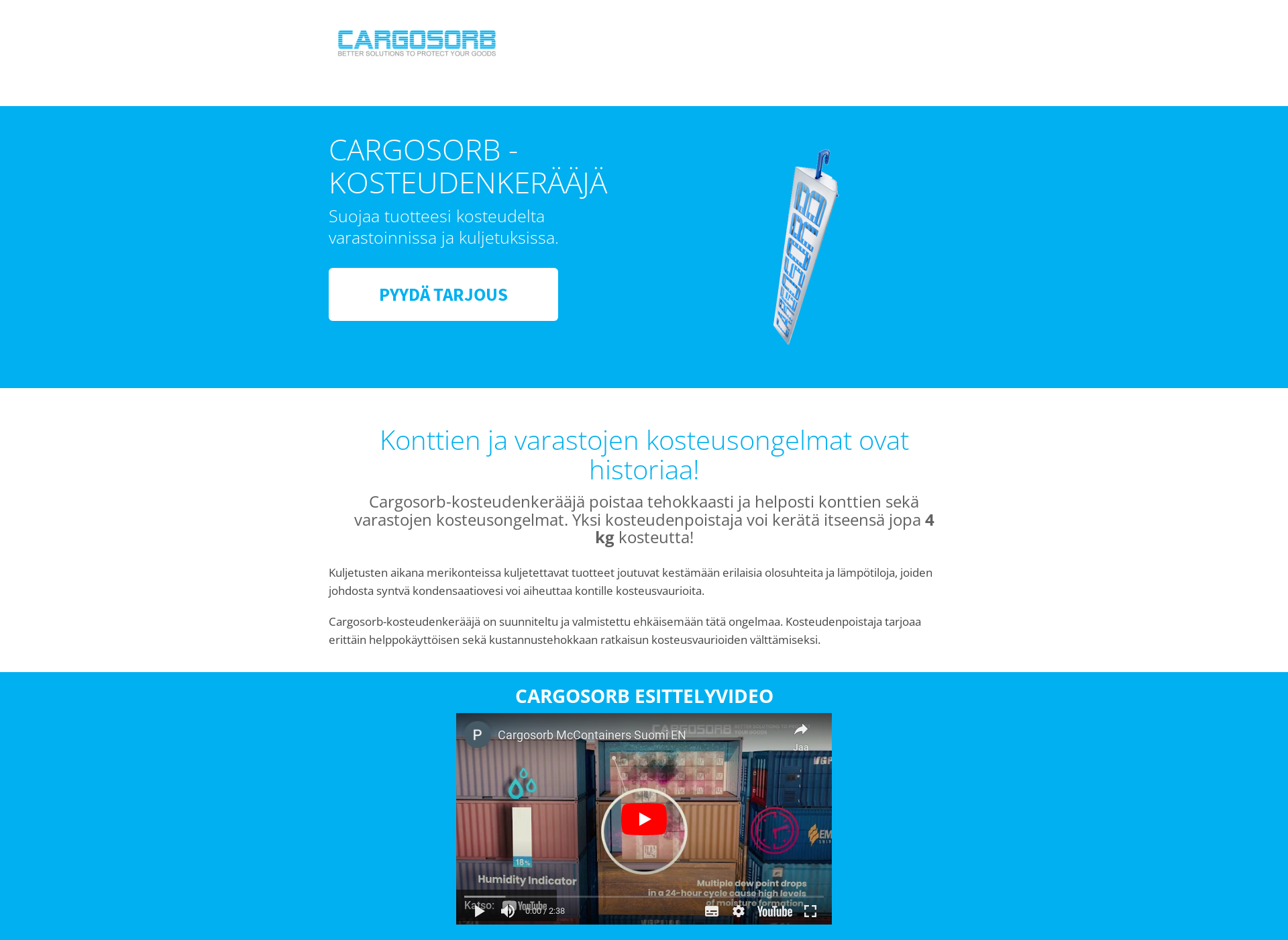 Screenshot for cargosorb.fi