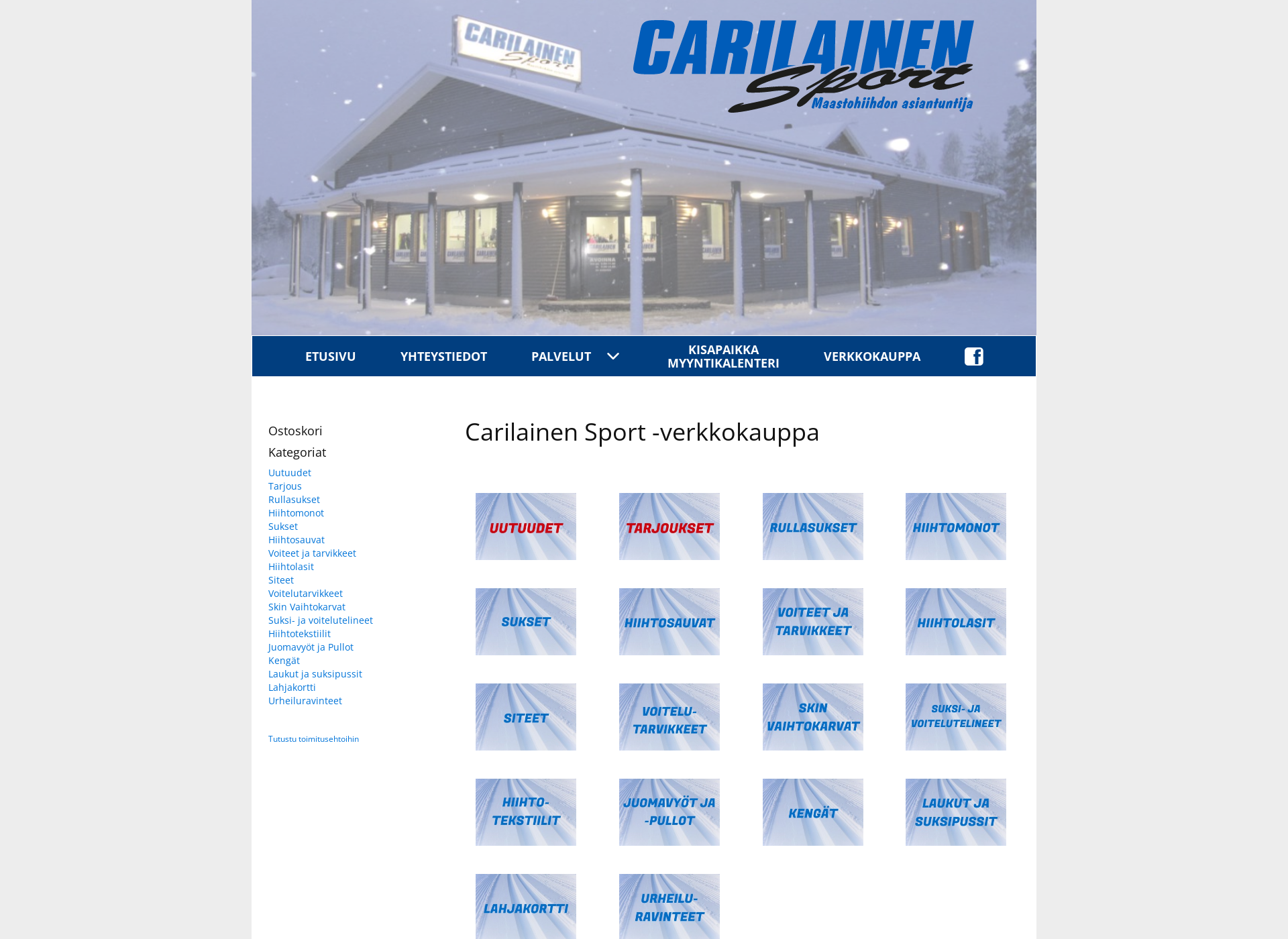 Skärmdump för carilainensport.fi