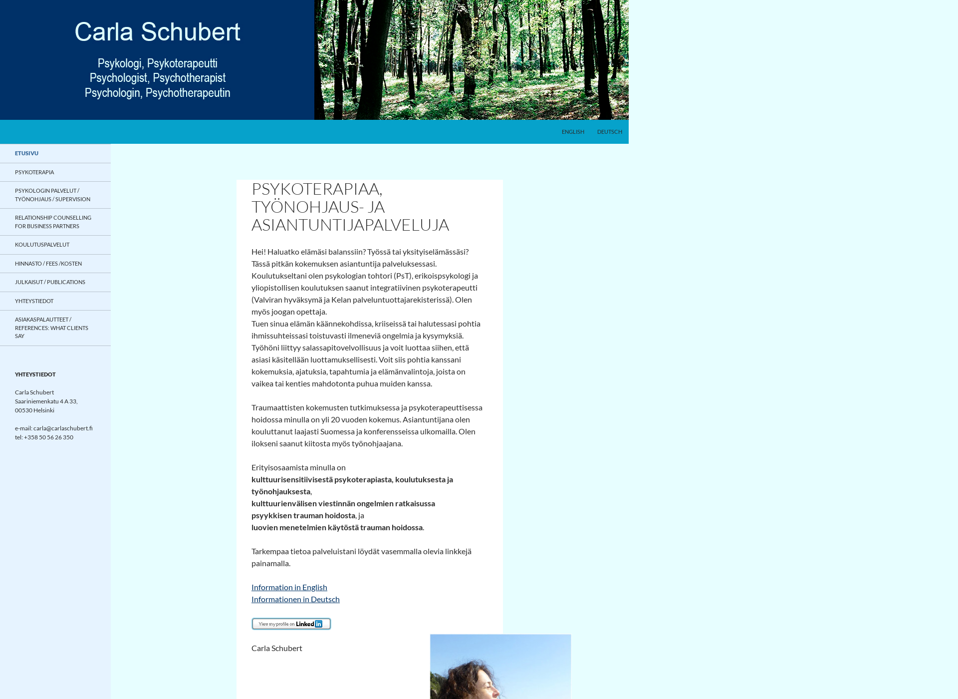 Screenshot for carlaschubert.fi