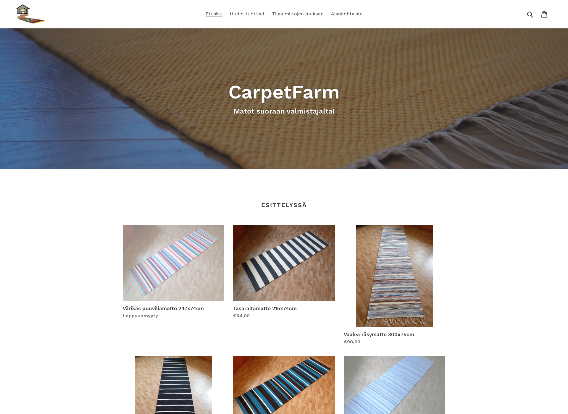 Skärmdump för carpetfarm.fi