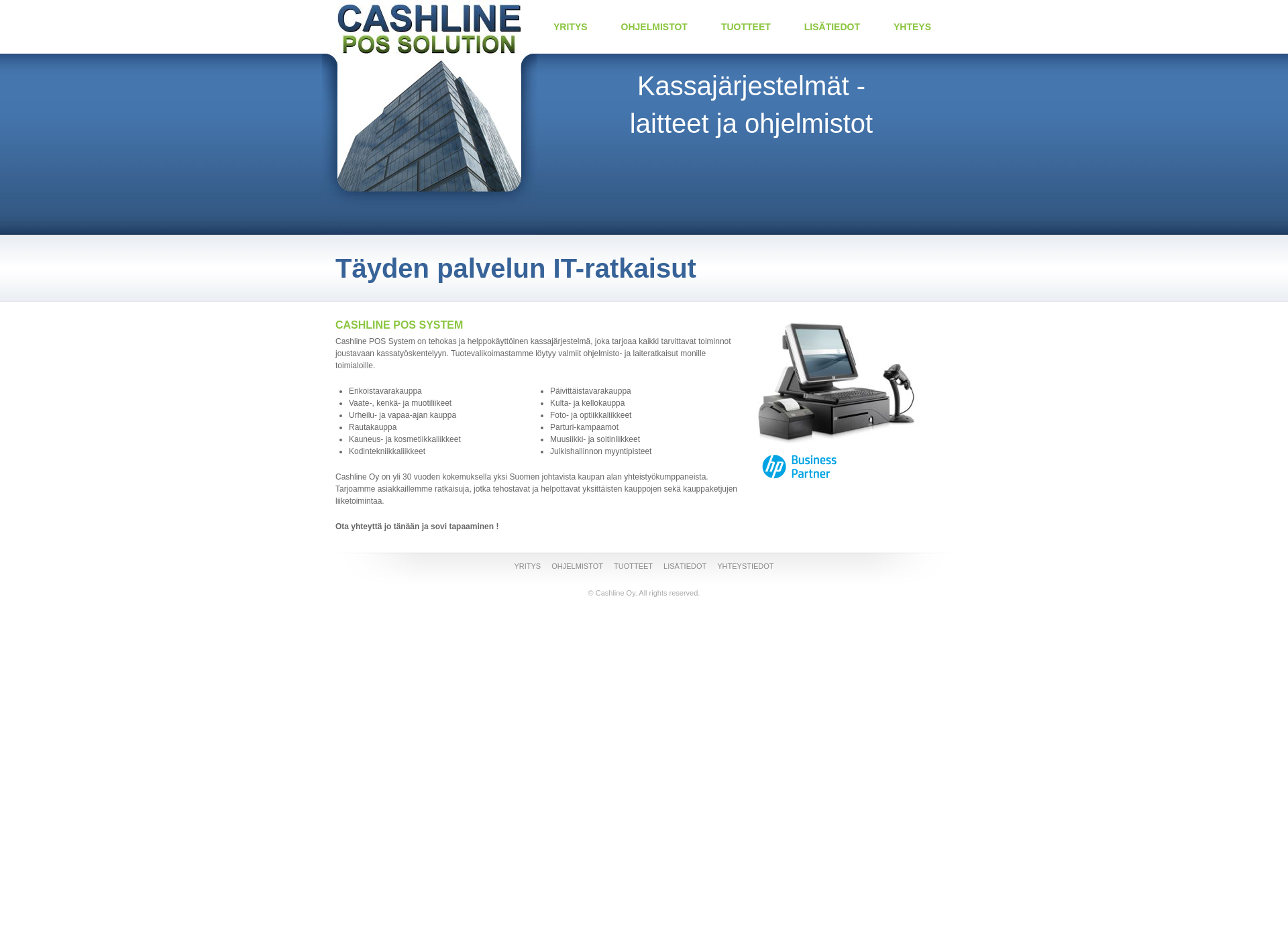 Skärmdump för cashline.fi
