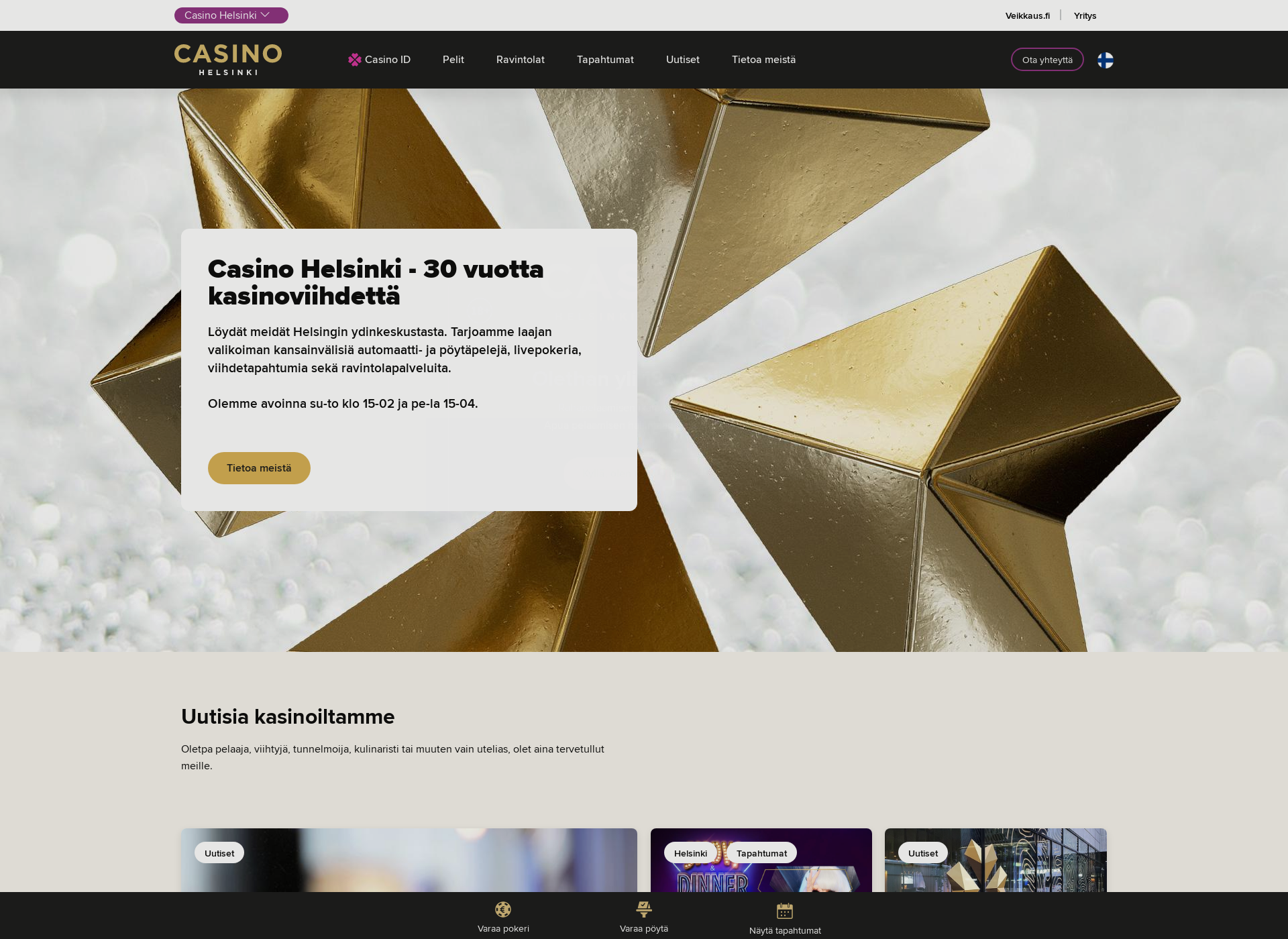 Skärmdump för casinohelsinki.fi