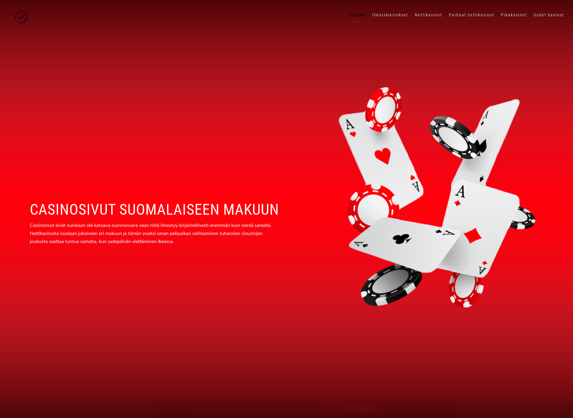 Skärmdump för casinosivut.fi