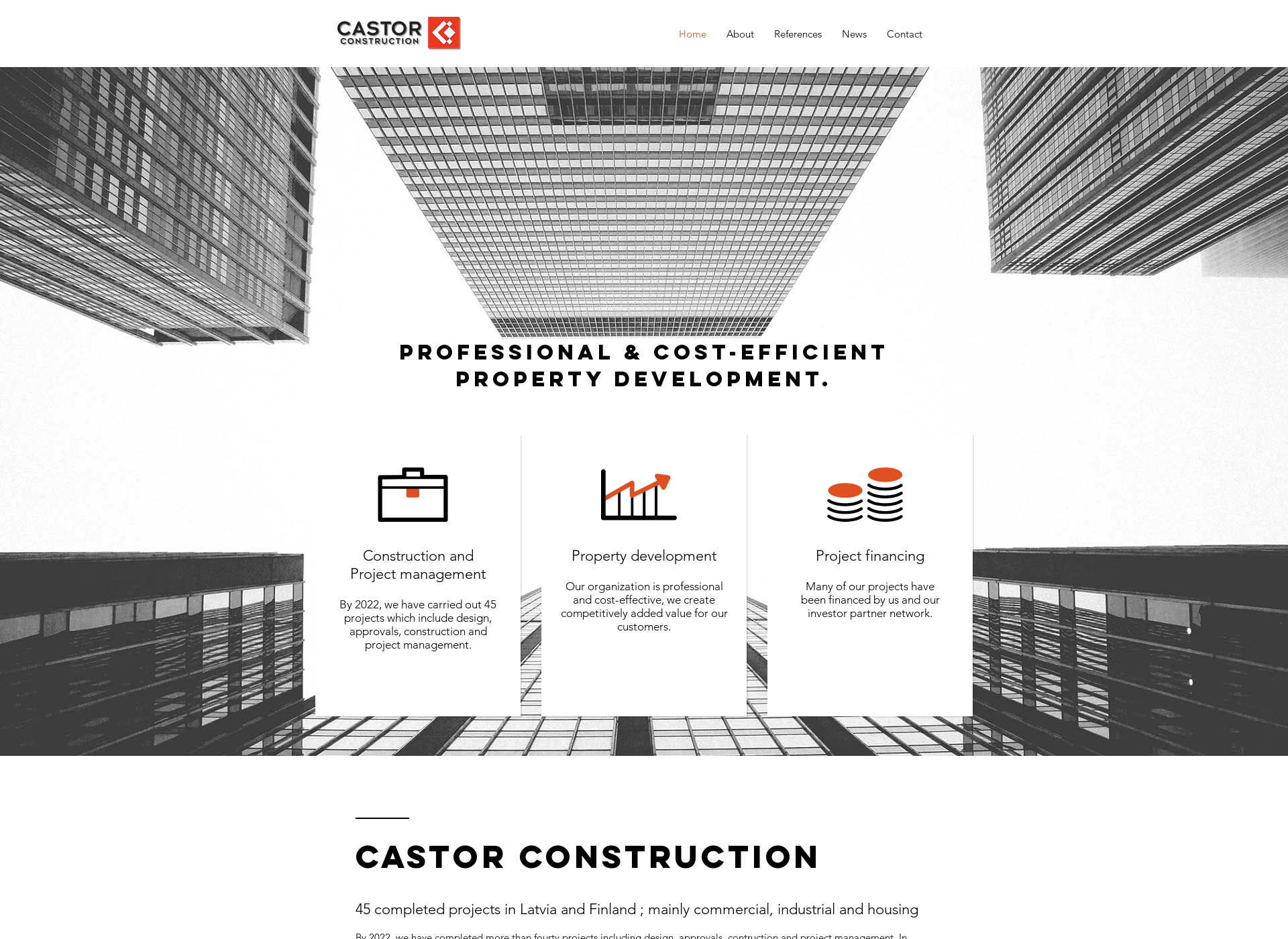 Skärmdump för castorconstruction.fi