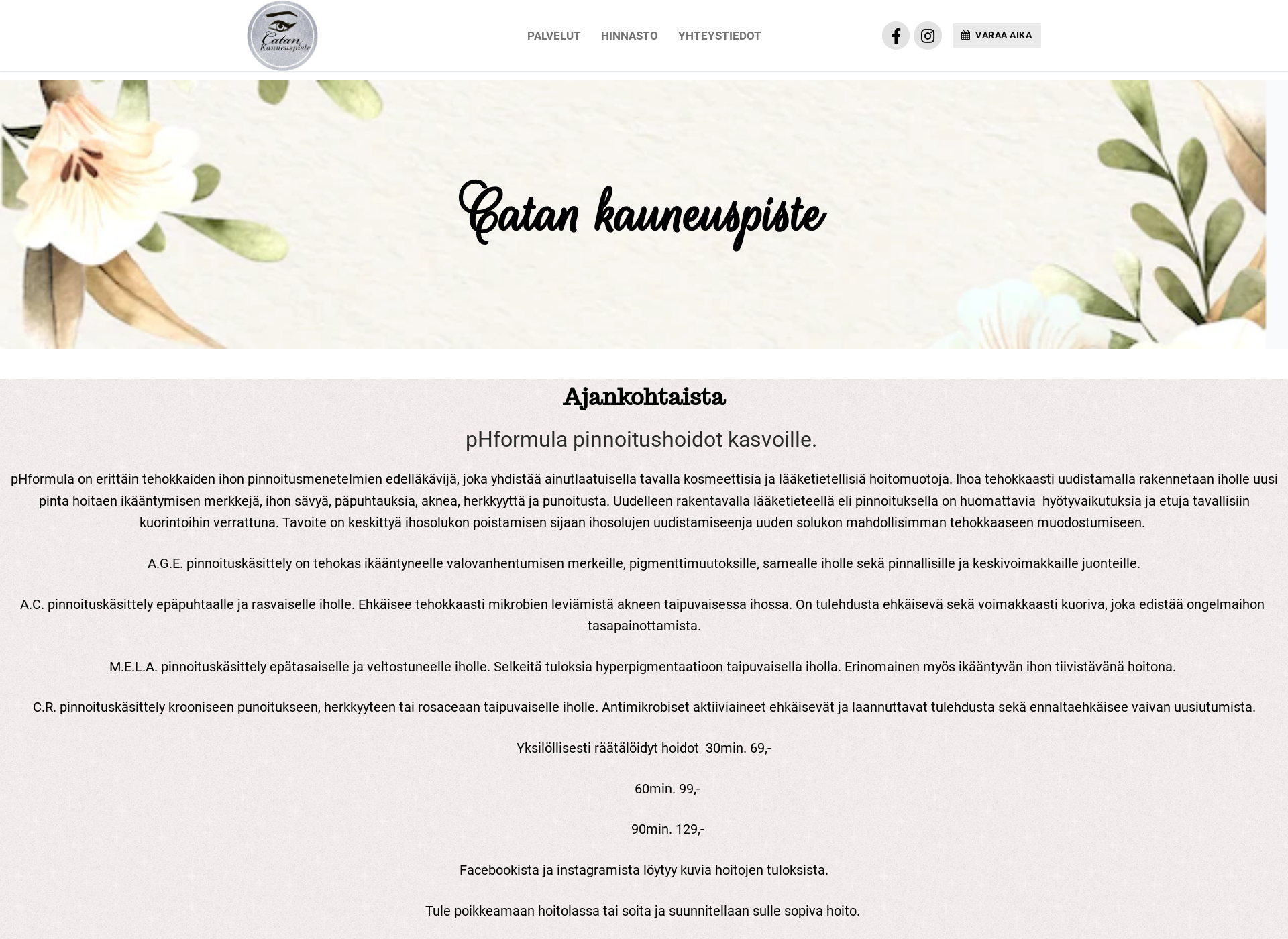 Screenshot for catankauneuspiste.fi
