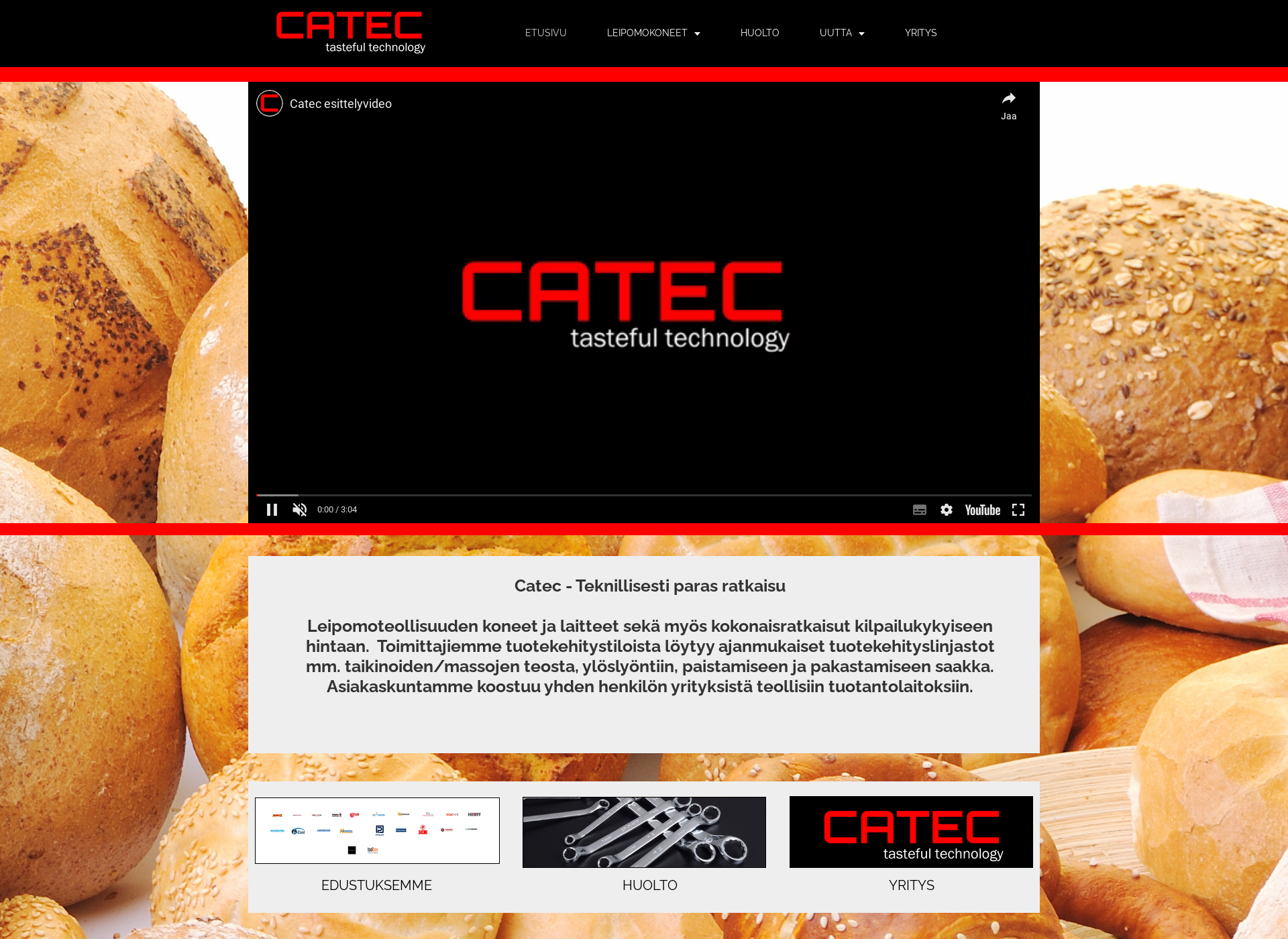 Skärmdump för catec.fi