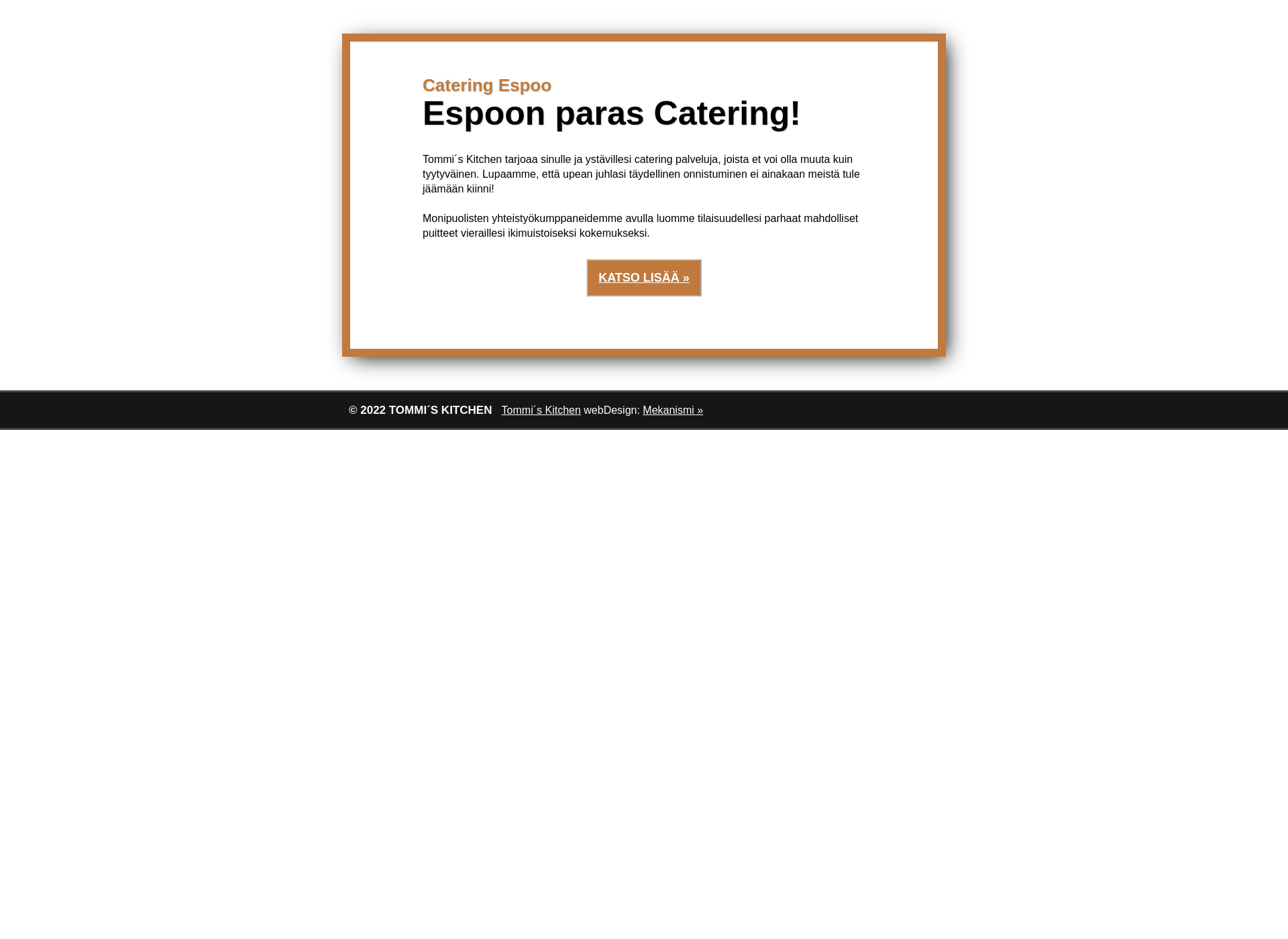 Skärmdump för catering-espoo.fi
