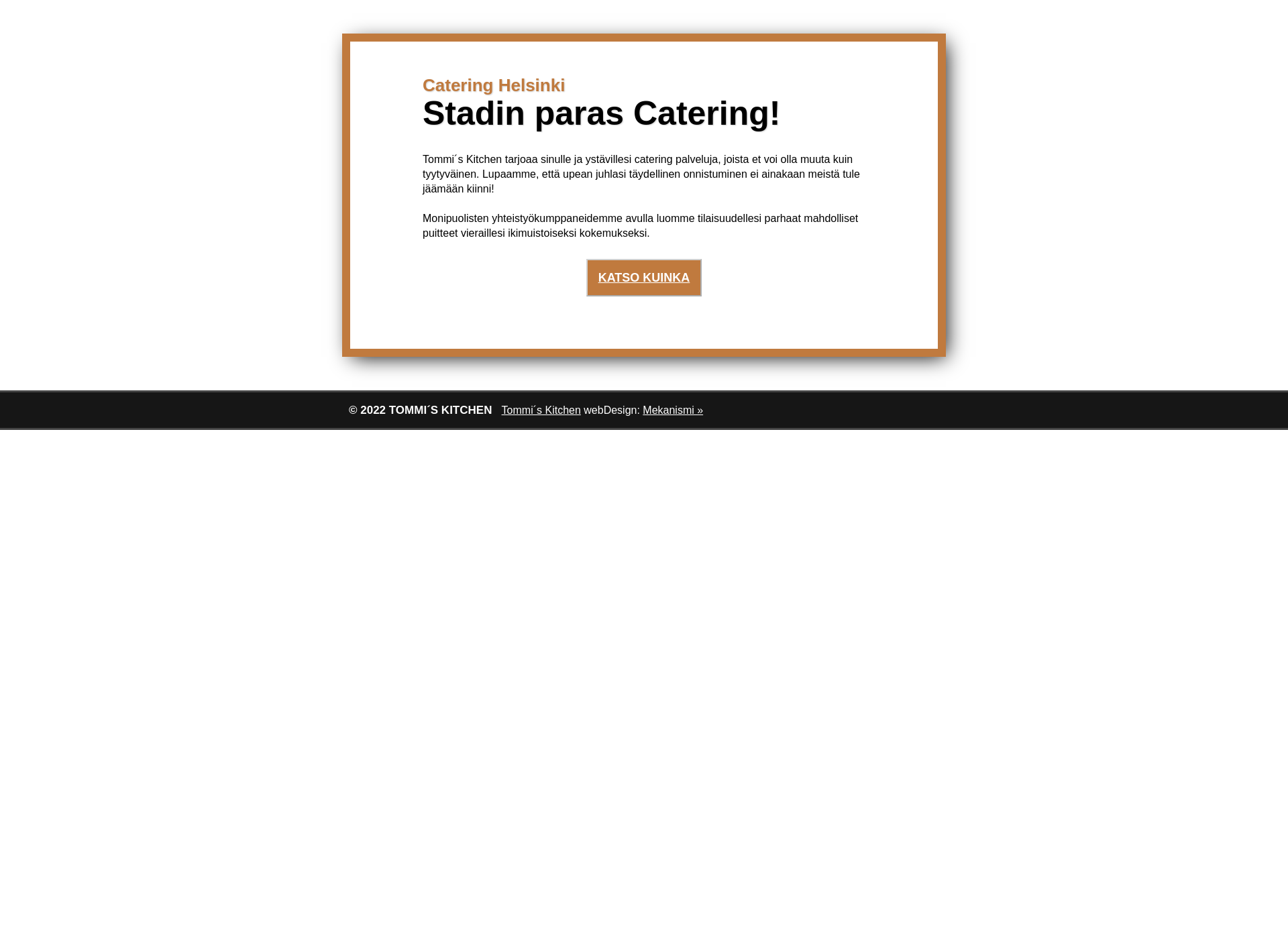 Skärmdump för catering-helsinki.fi
