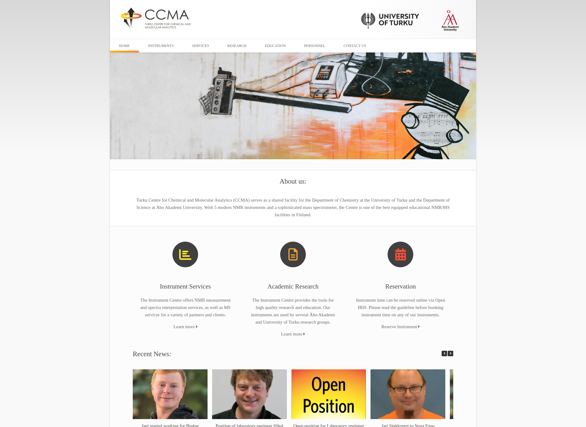 Skärmdump för ccma.fi