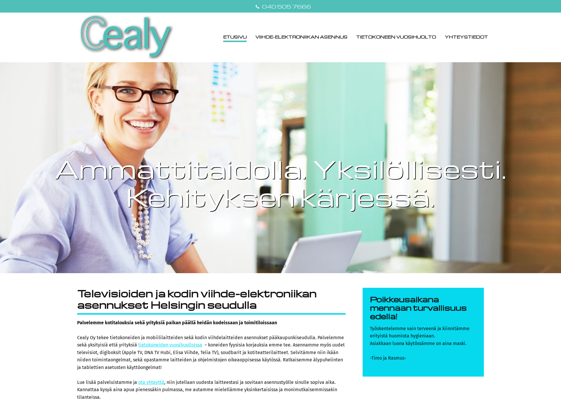 Skärmdump för cealy.fi