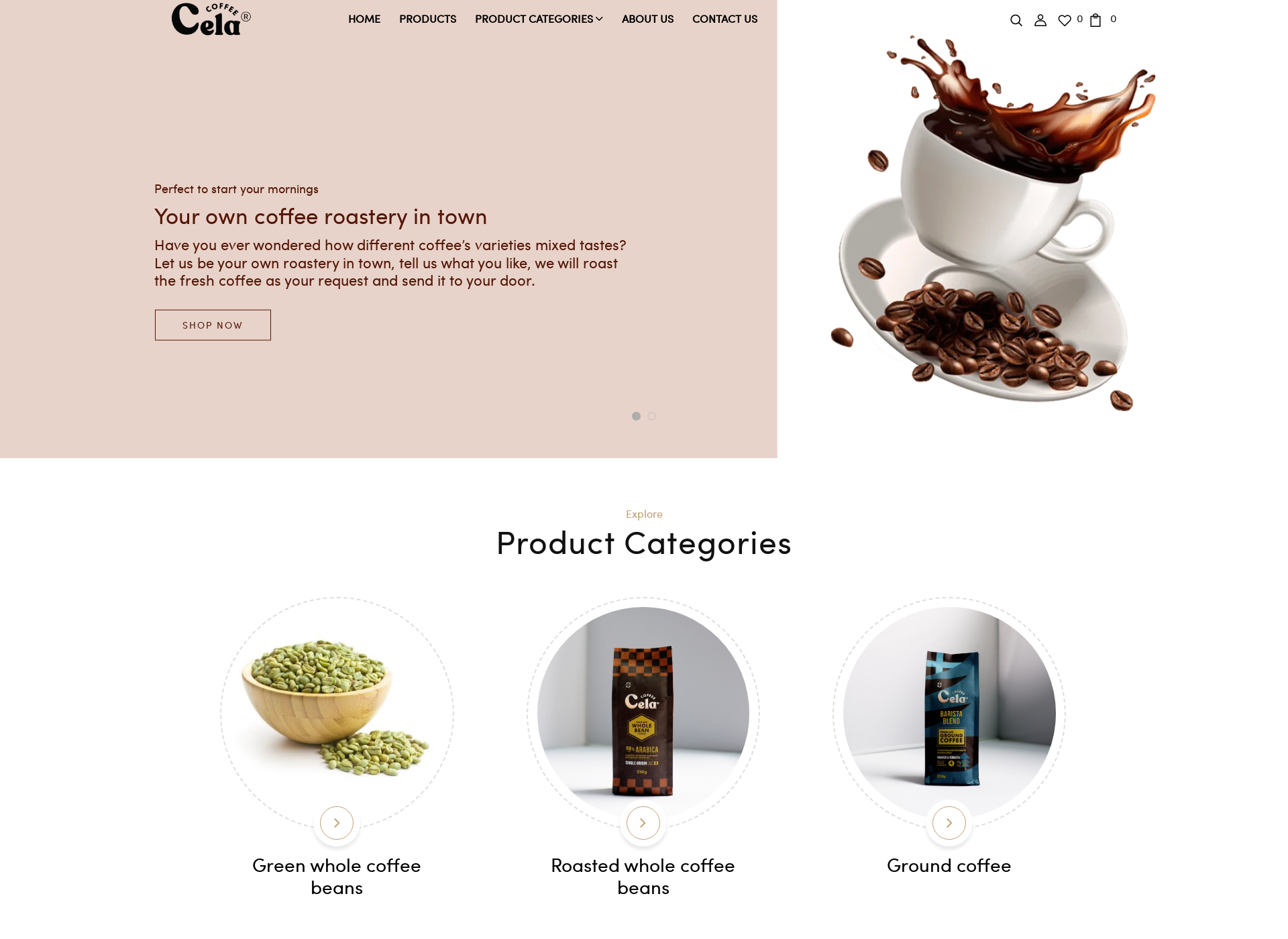 Screenshot for celacoffee.fi