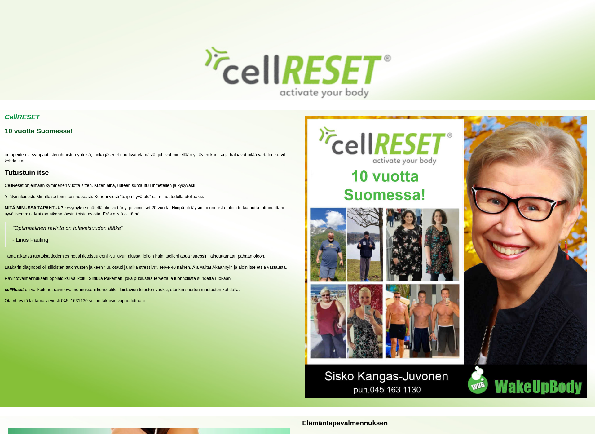 Screenshot for cellreset.fi