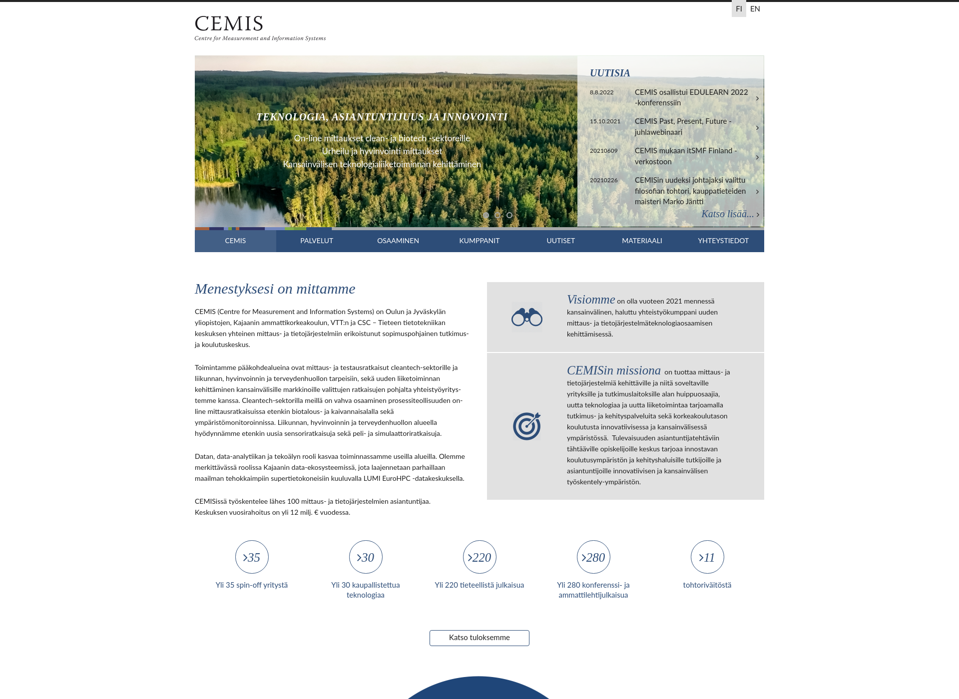 Screenshot for cemis.fi