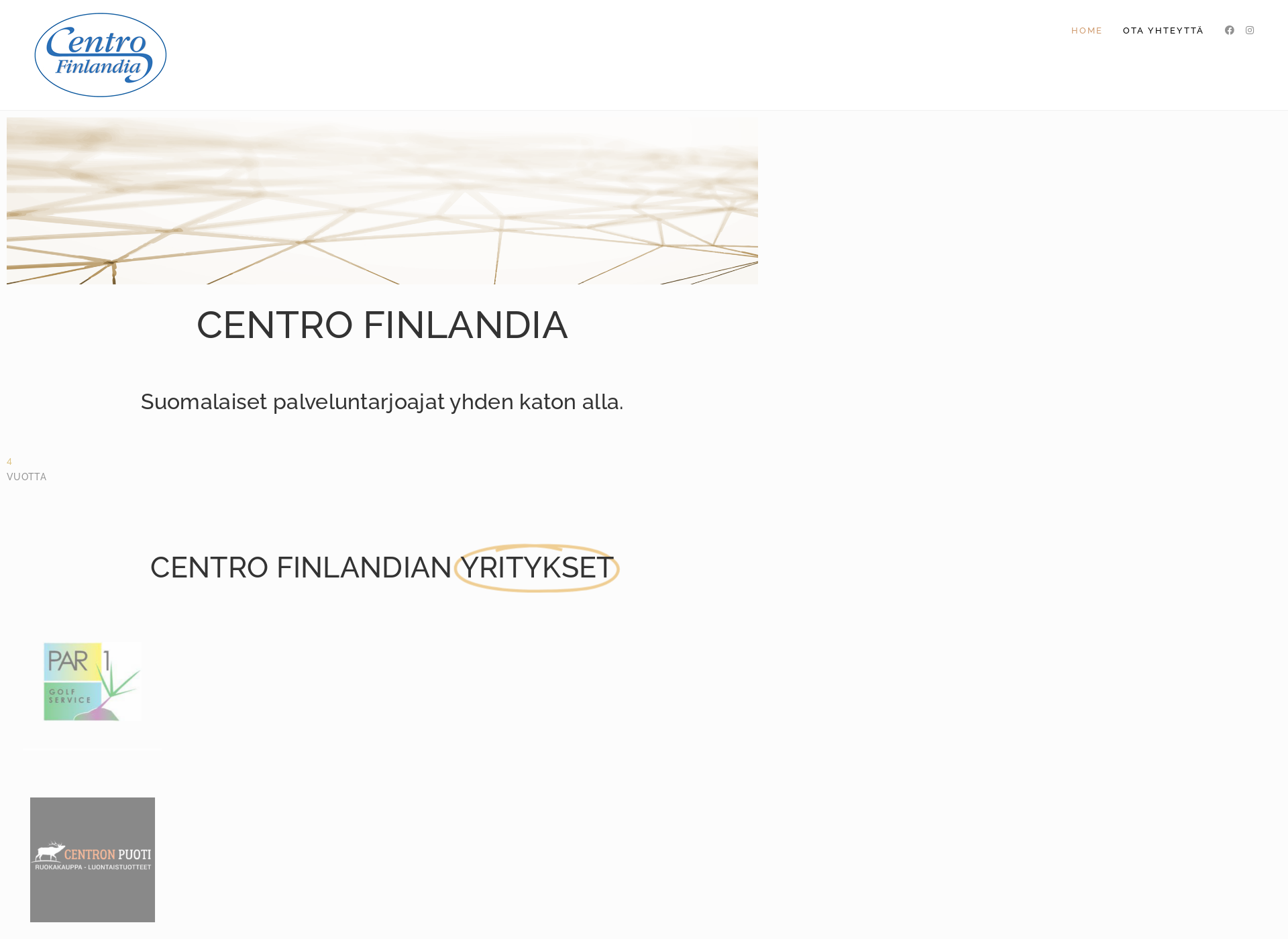 Skärmdump för centrofinlandia.fi