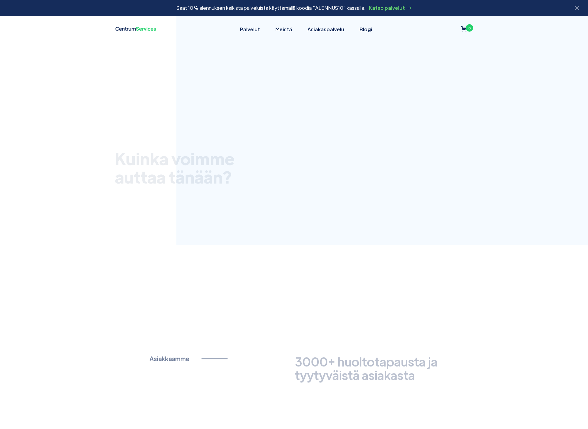 Skärmdump för centrumservices.fi