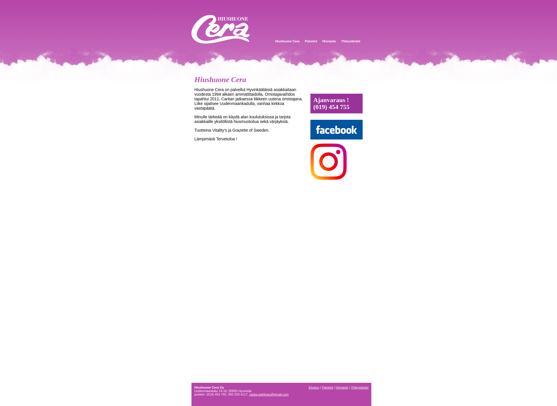 Screenshot for cera.fi