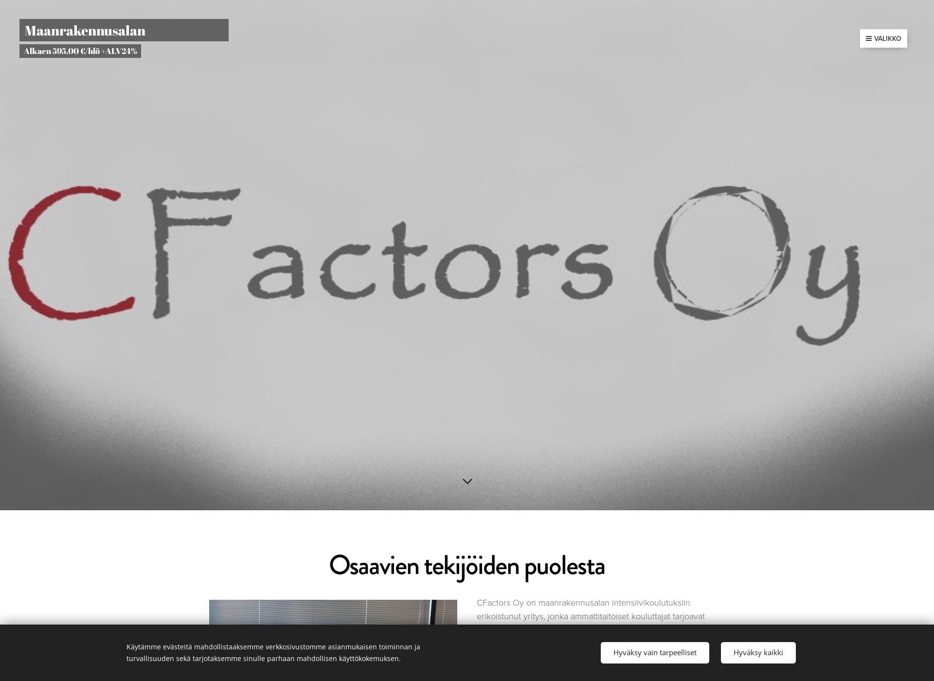 Skärmdump för cfactors.fi
