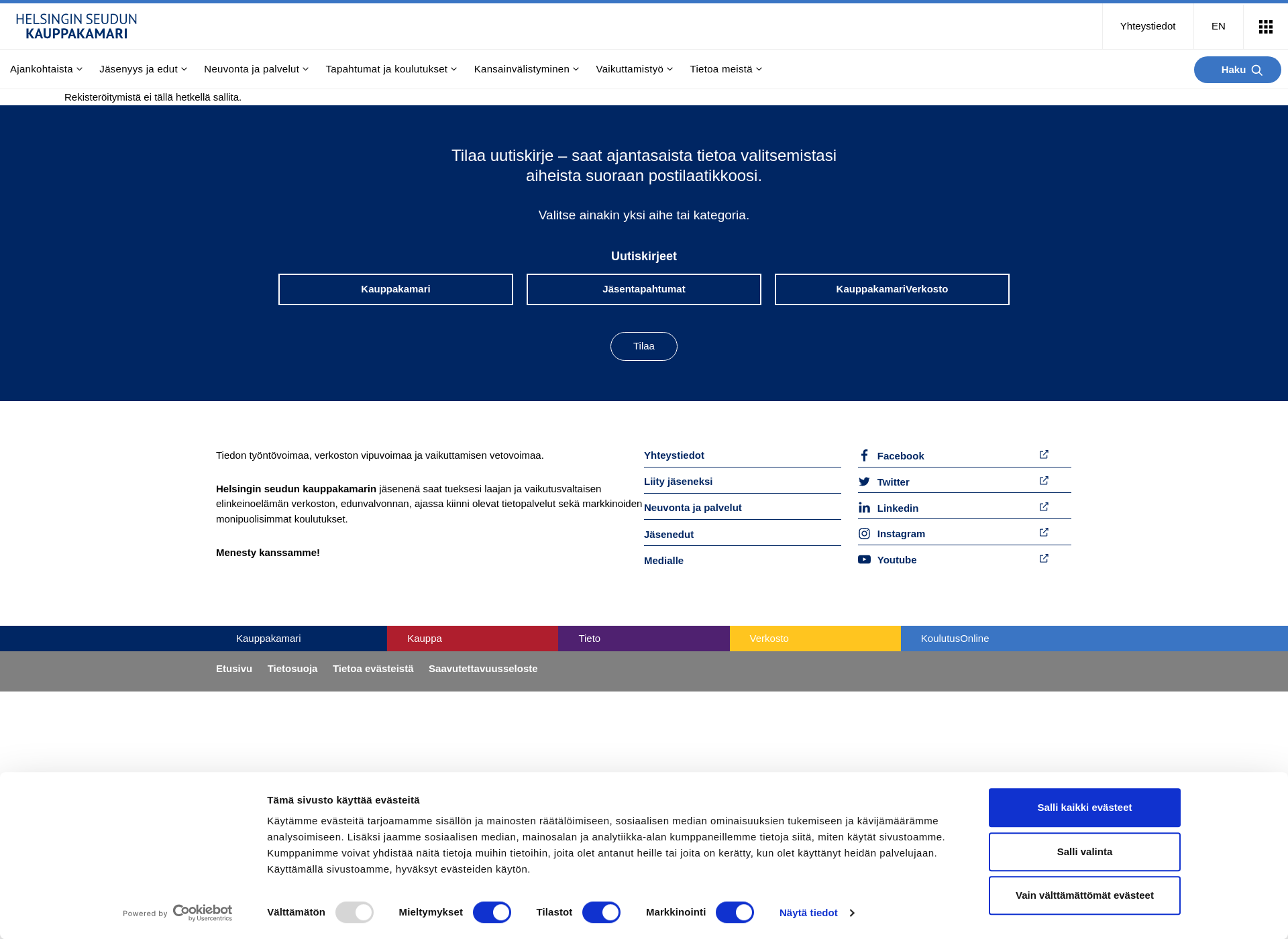 Screenshot for chamberlink.fi