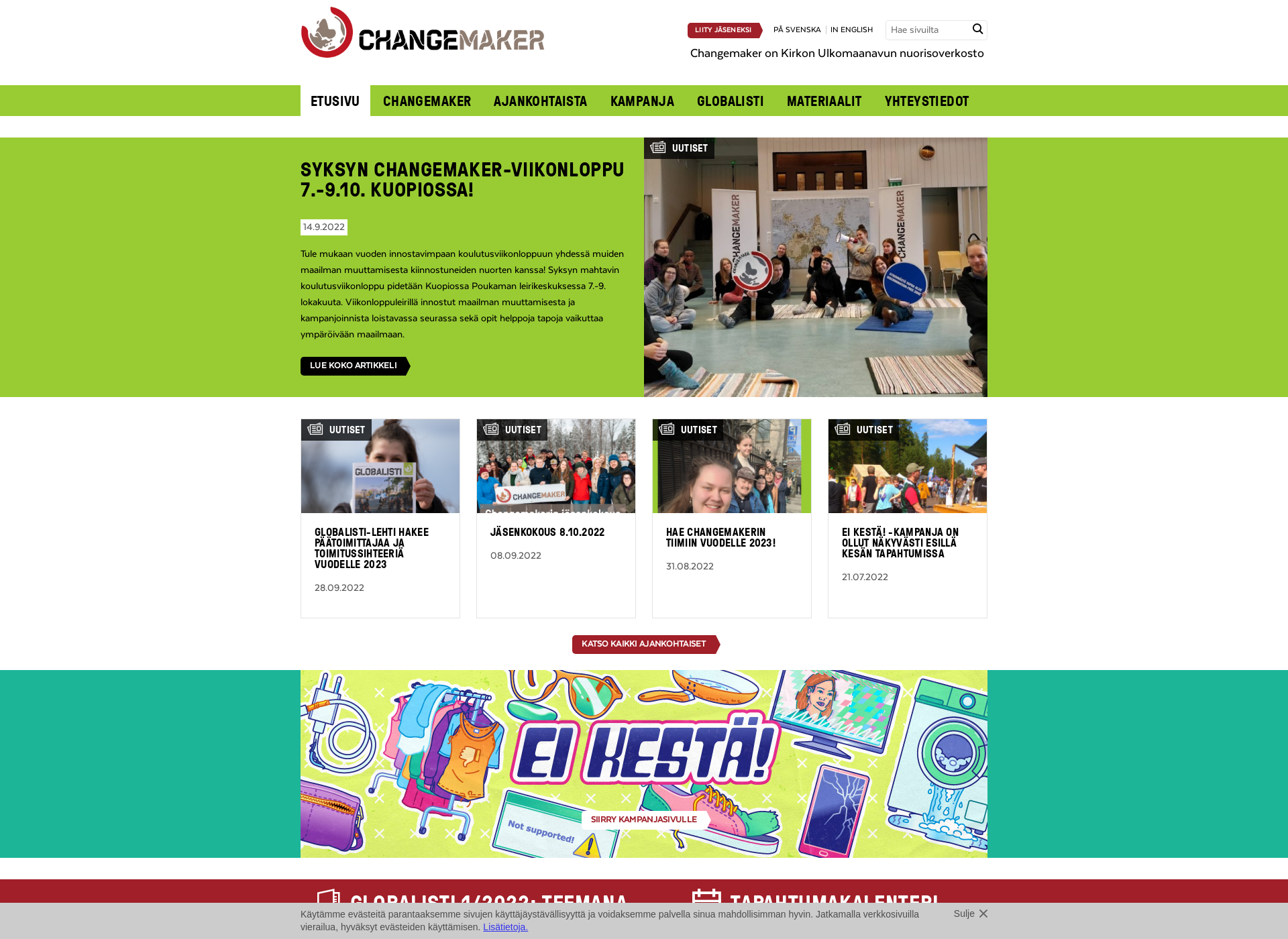 Screenshot for changemaker.fi