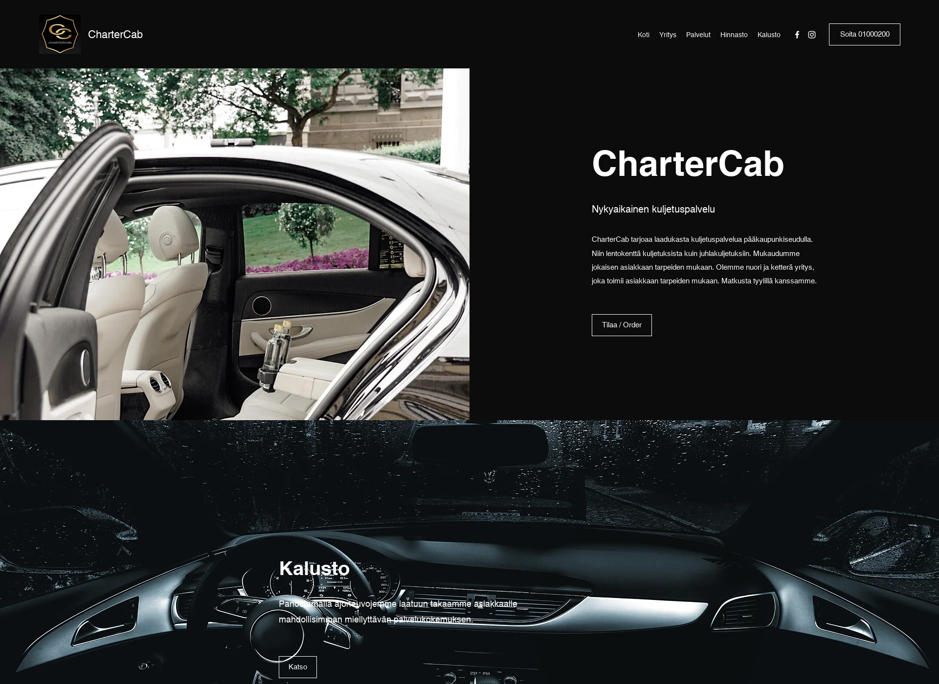 Screenshot for chartercab.fi