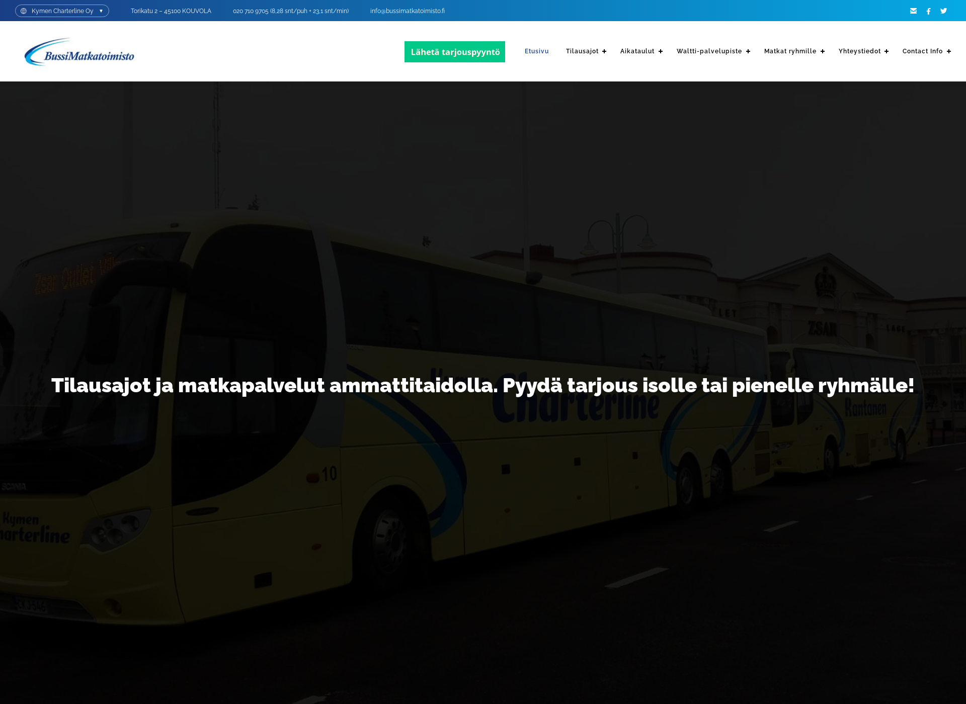 Skärmdump för charterline.fi