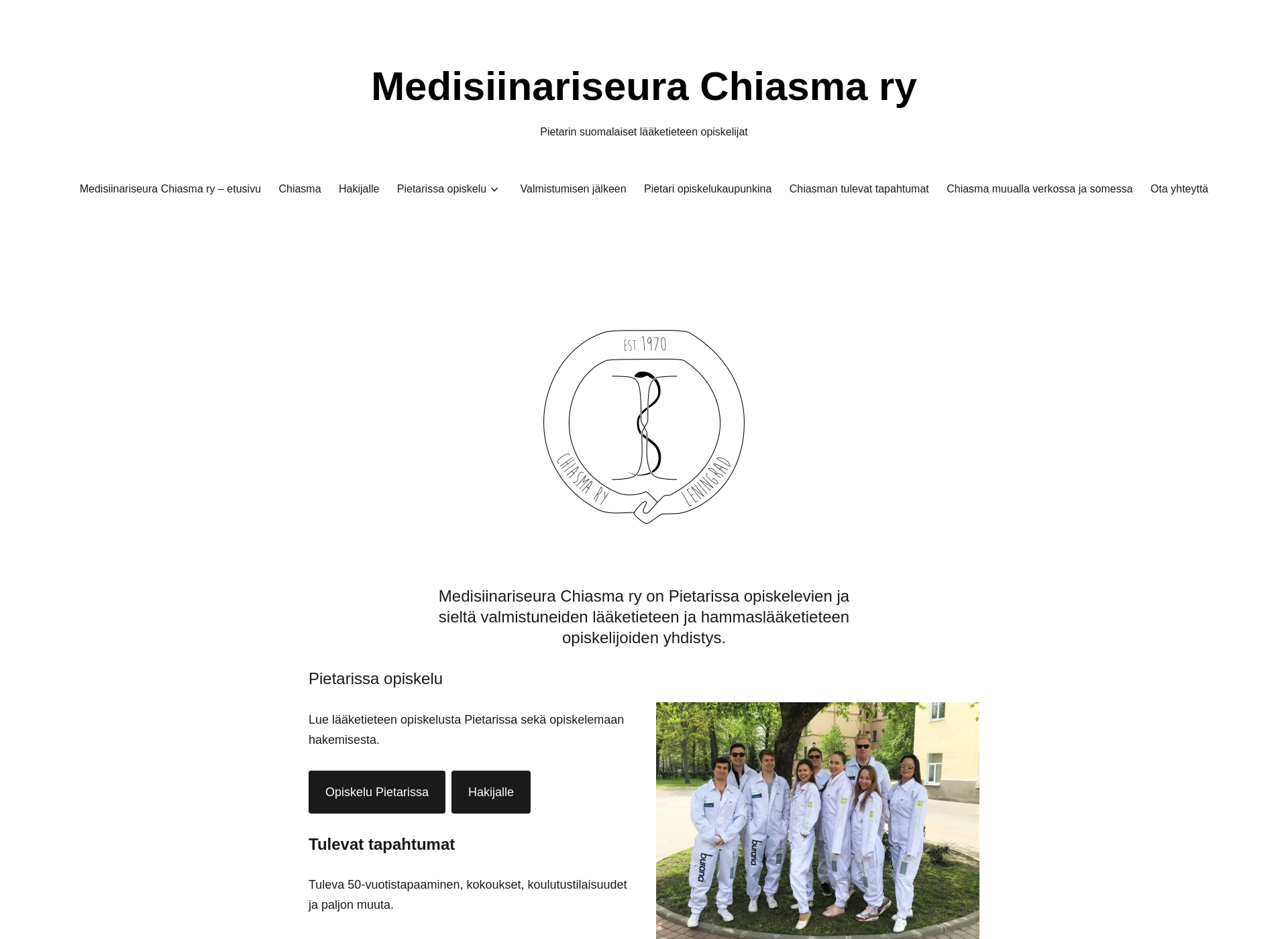 Skärmdump för chiasma.fi