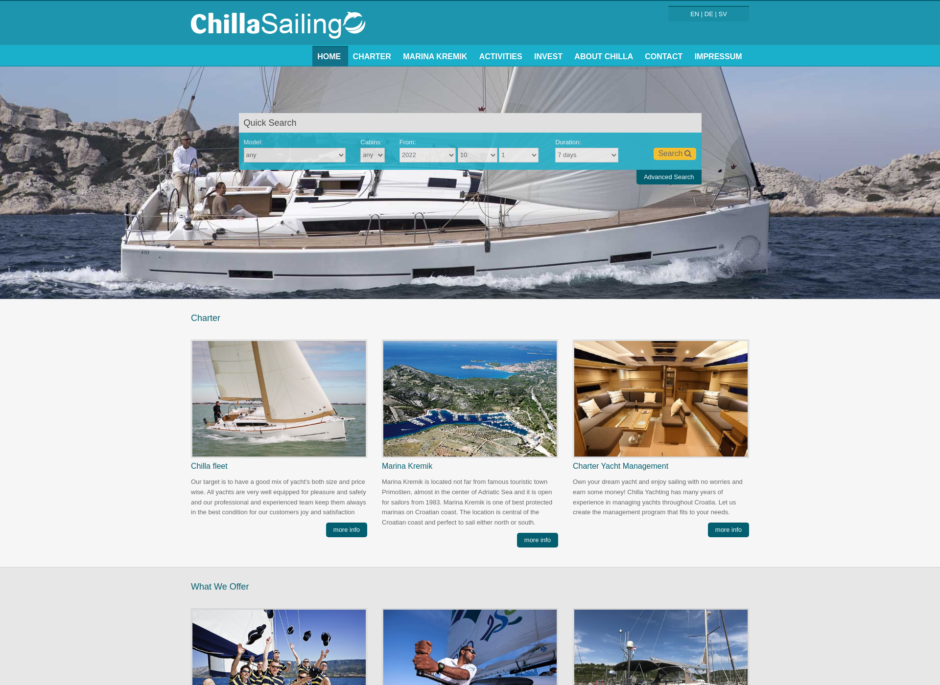 Screenshot for chillasailing.fi