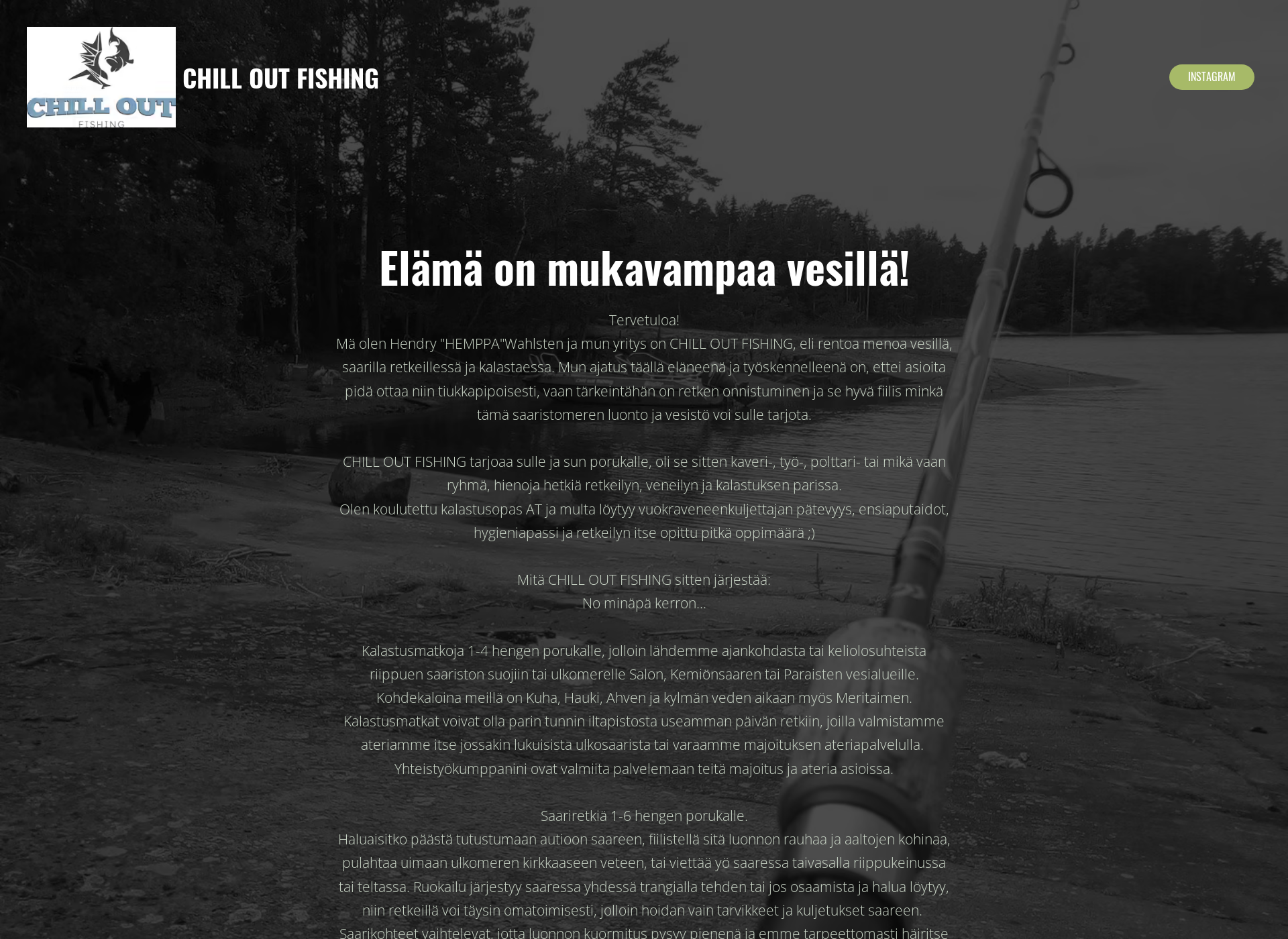 Skärmdump för chilloutfishing.fi