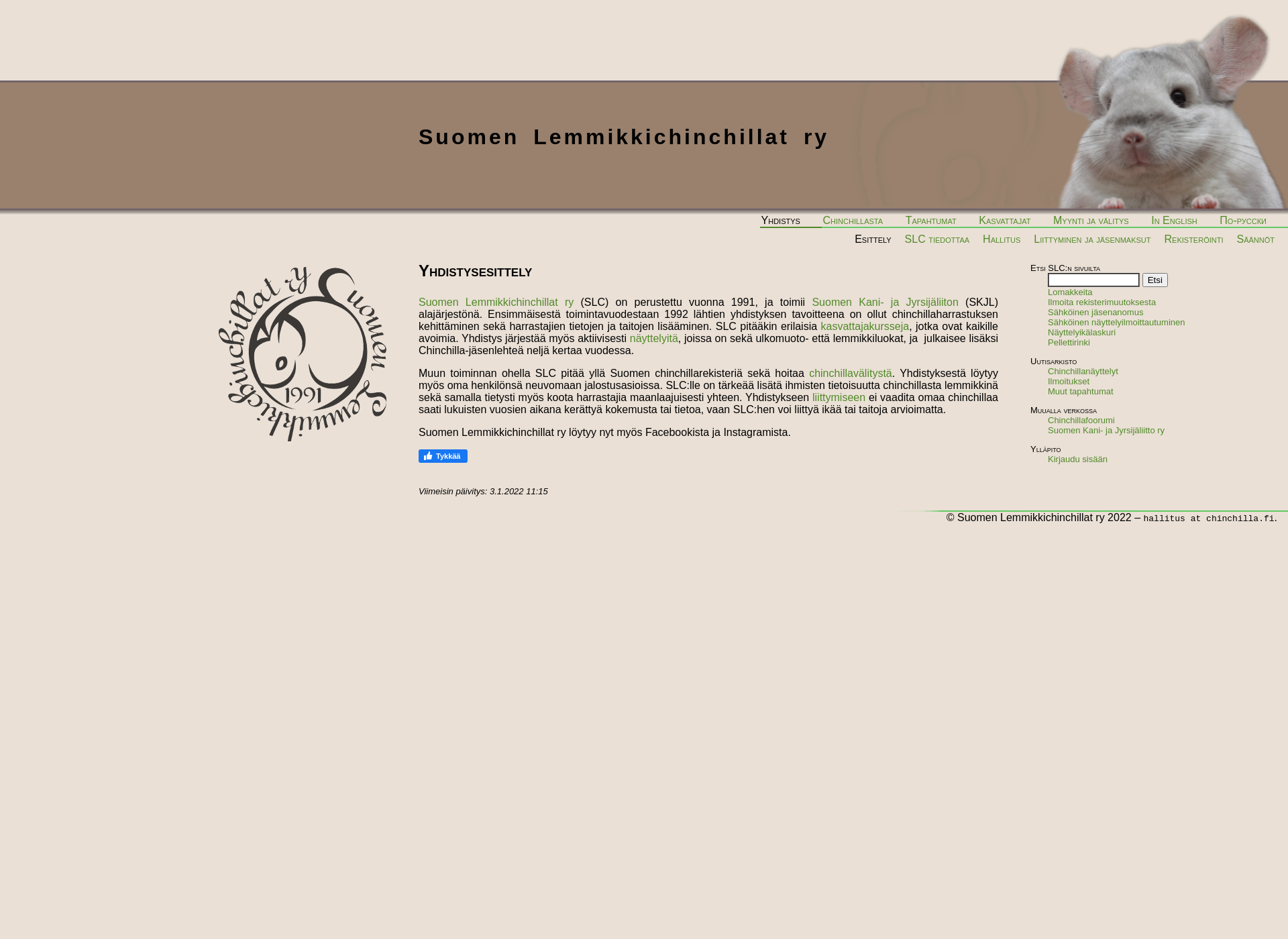 Screenshot for chinchilla.fi