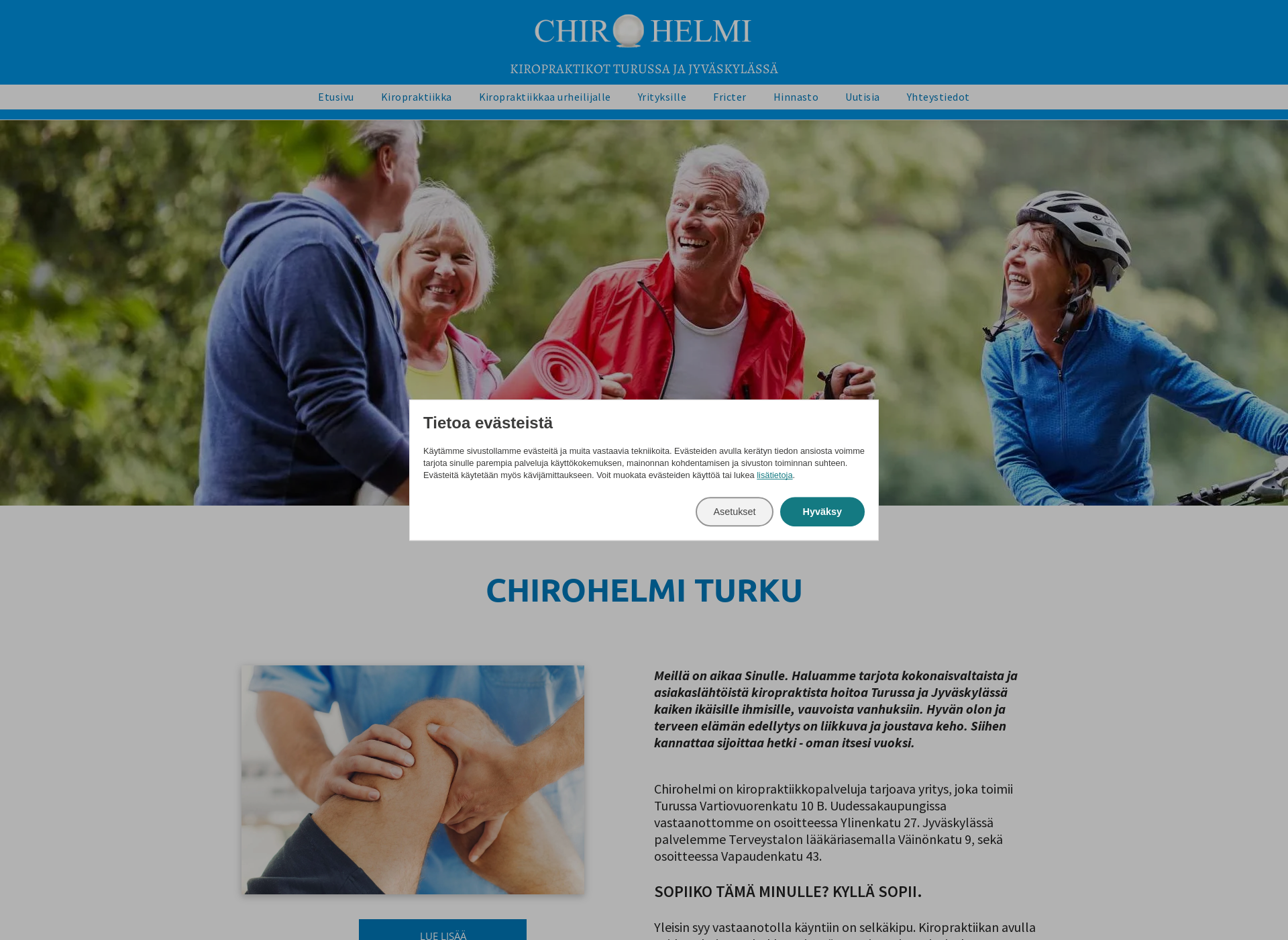 Skärmdump för chirohelmi.fi