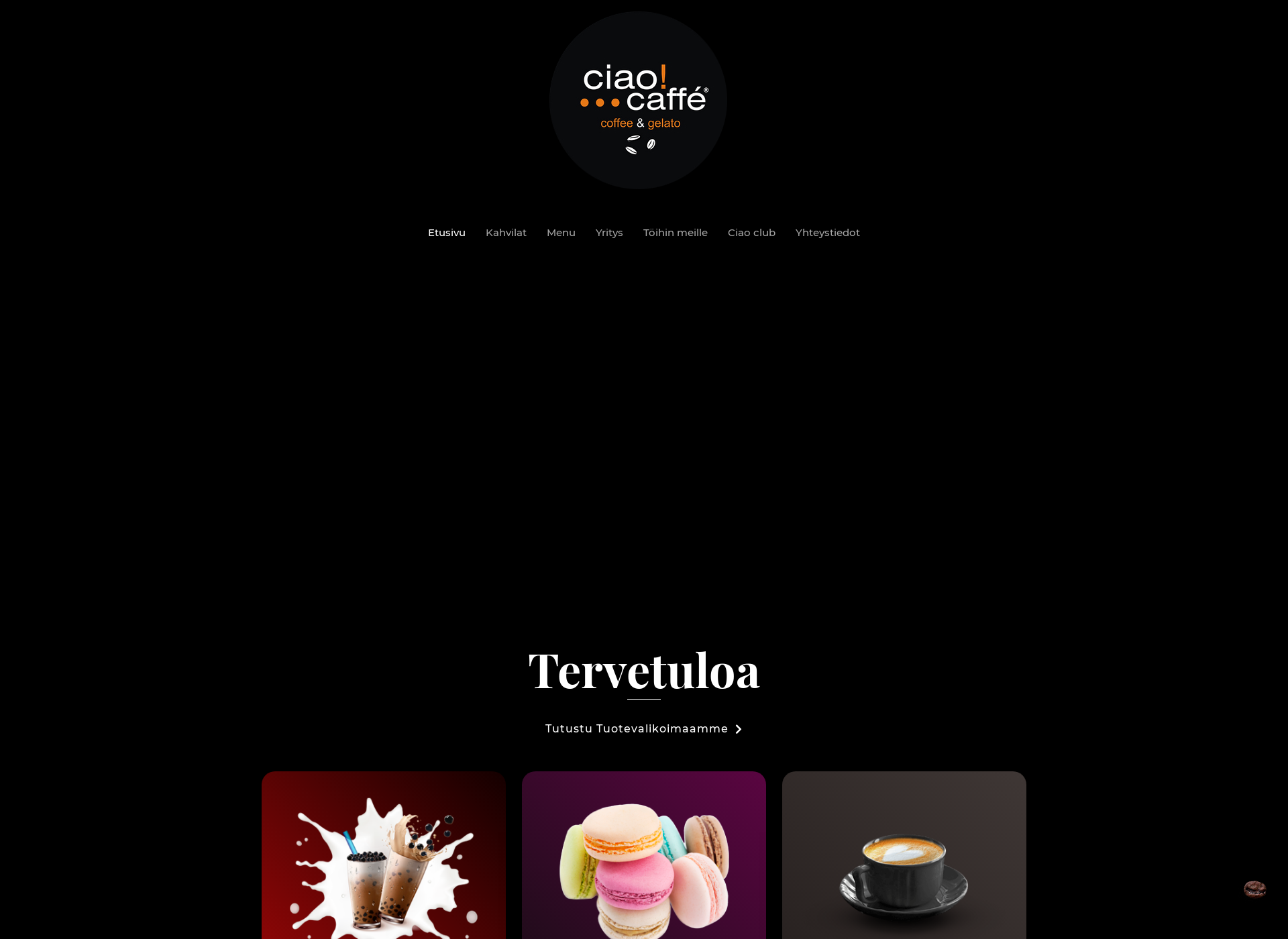 Skärmdump för ciaocaffe.fi