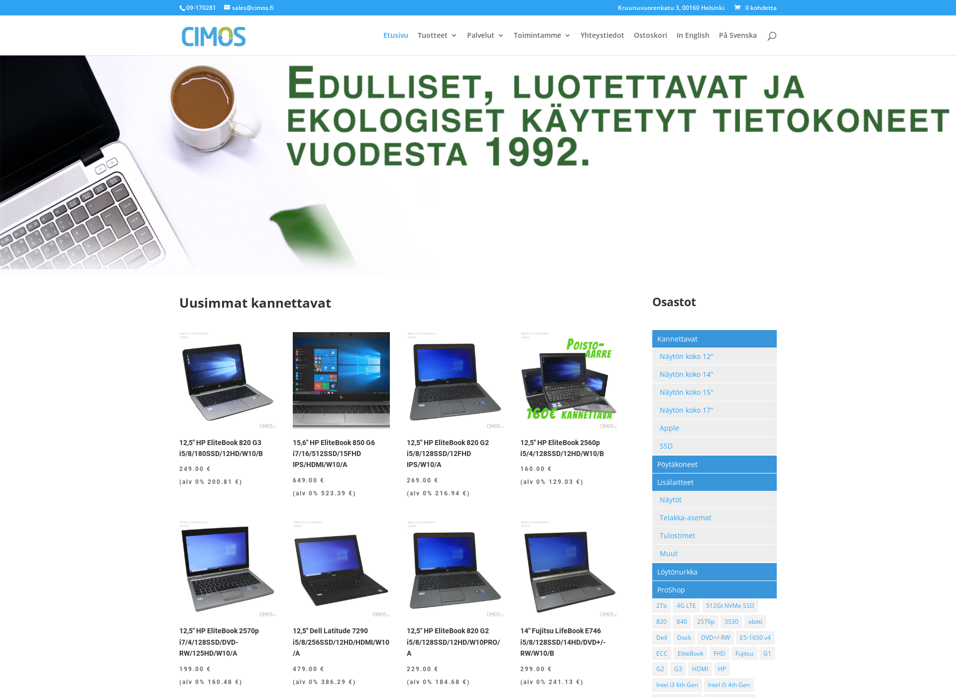 Screenshot for cimos.fi