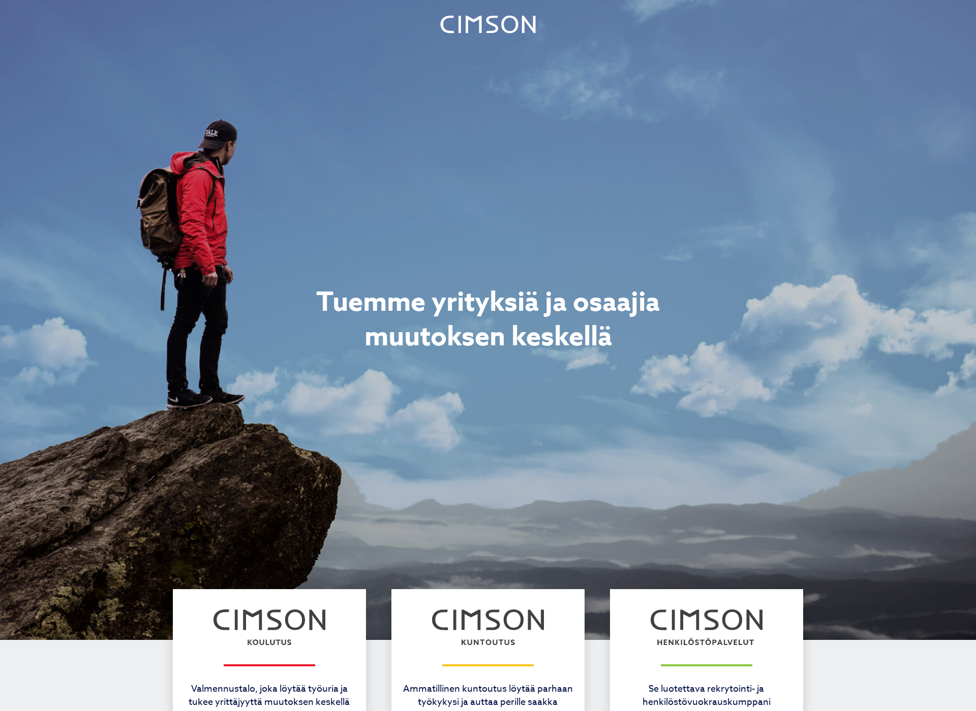 Skärmdump för cimson.fi