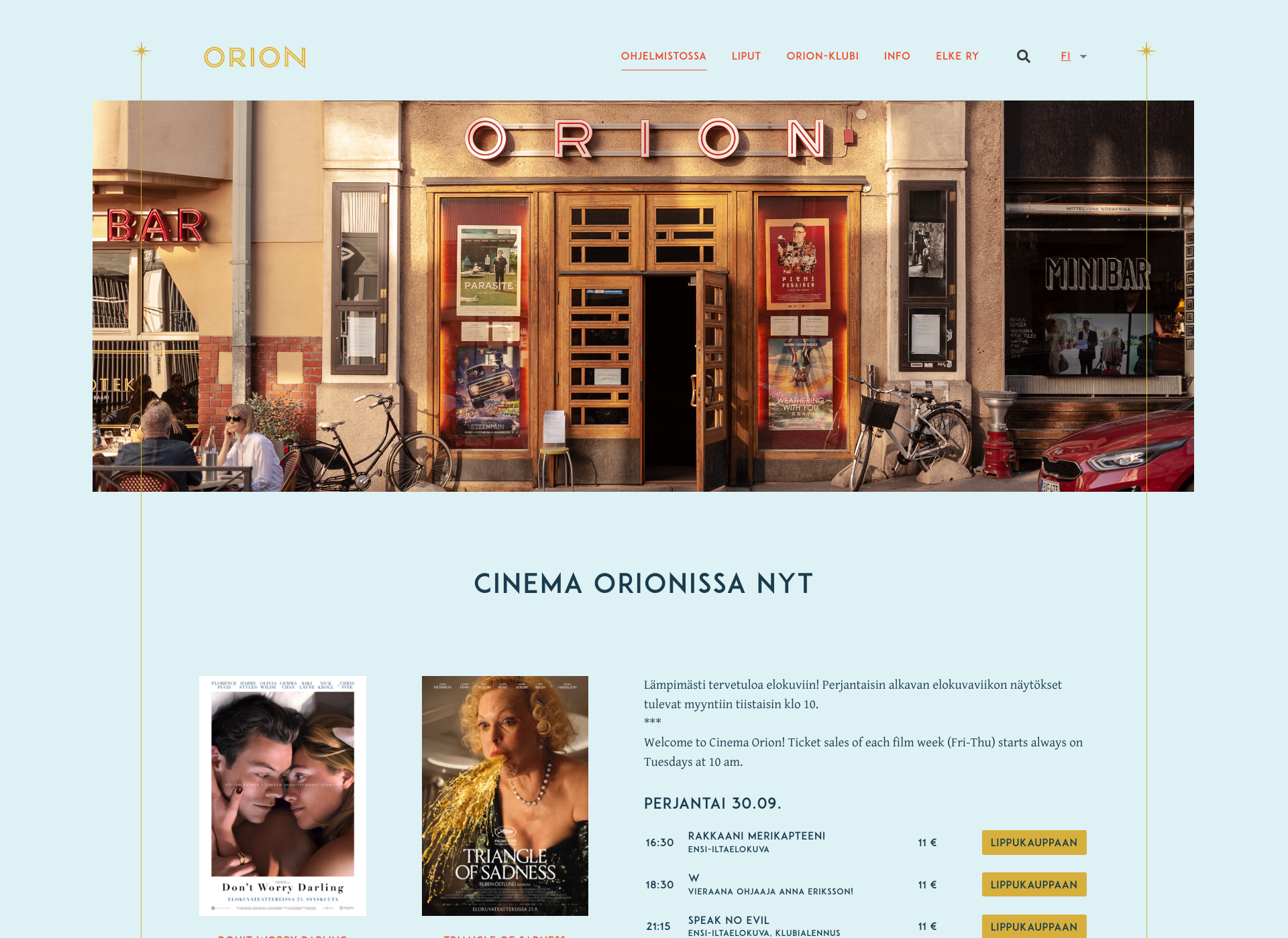 Screenshot for cinemaorion.fi