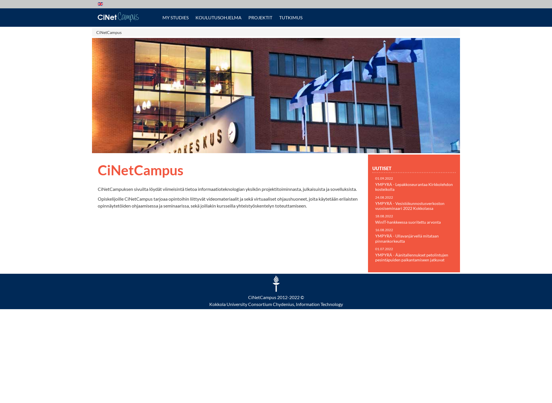 Screenshot for cinetcampus.fi