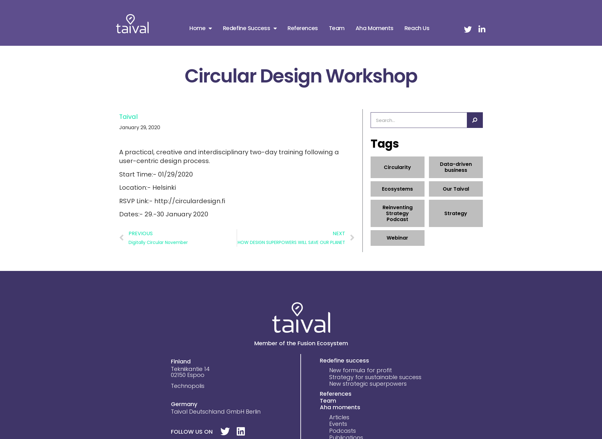 Skärmdump för circular-design.fi